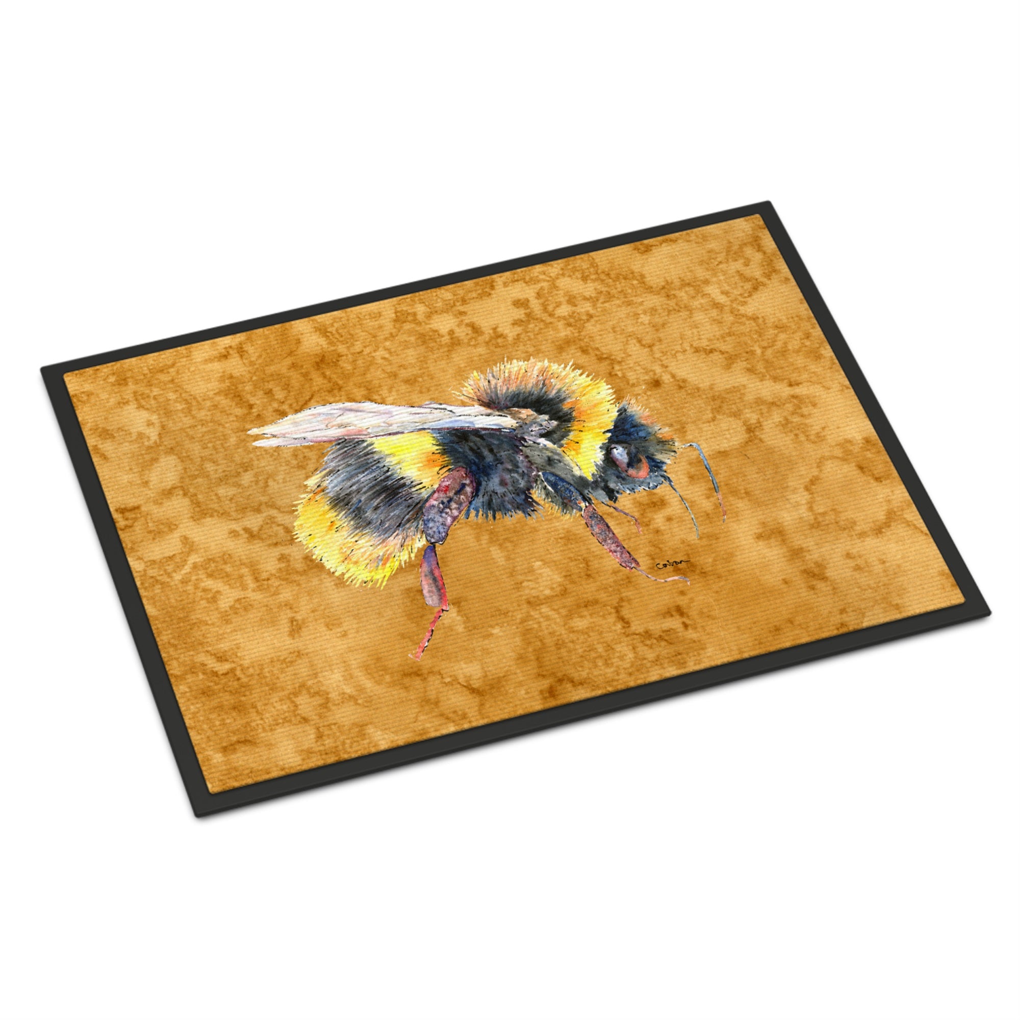 Bee On Gold Indoor Or Outdoor Mat 24X36