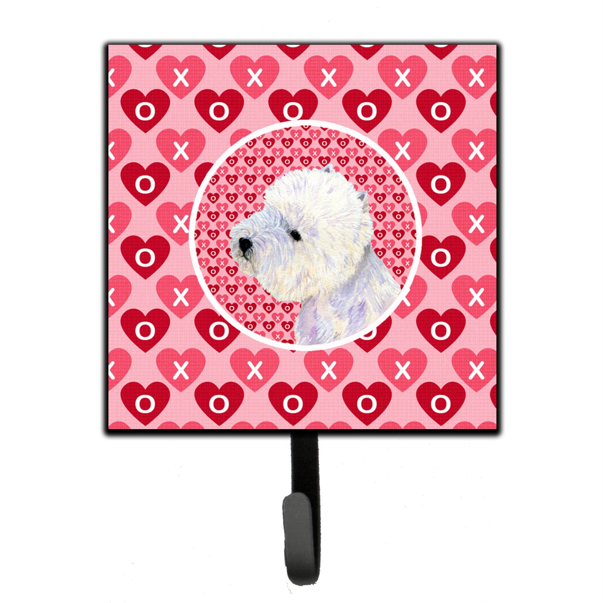 Westie Hearts Love And Valentine'S Day Portrait Leash Or Key Holder