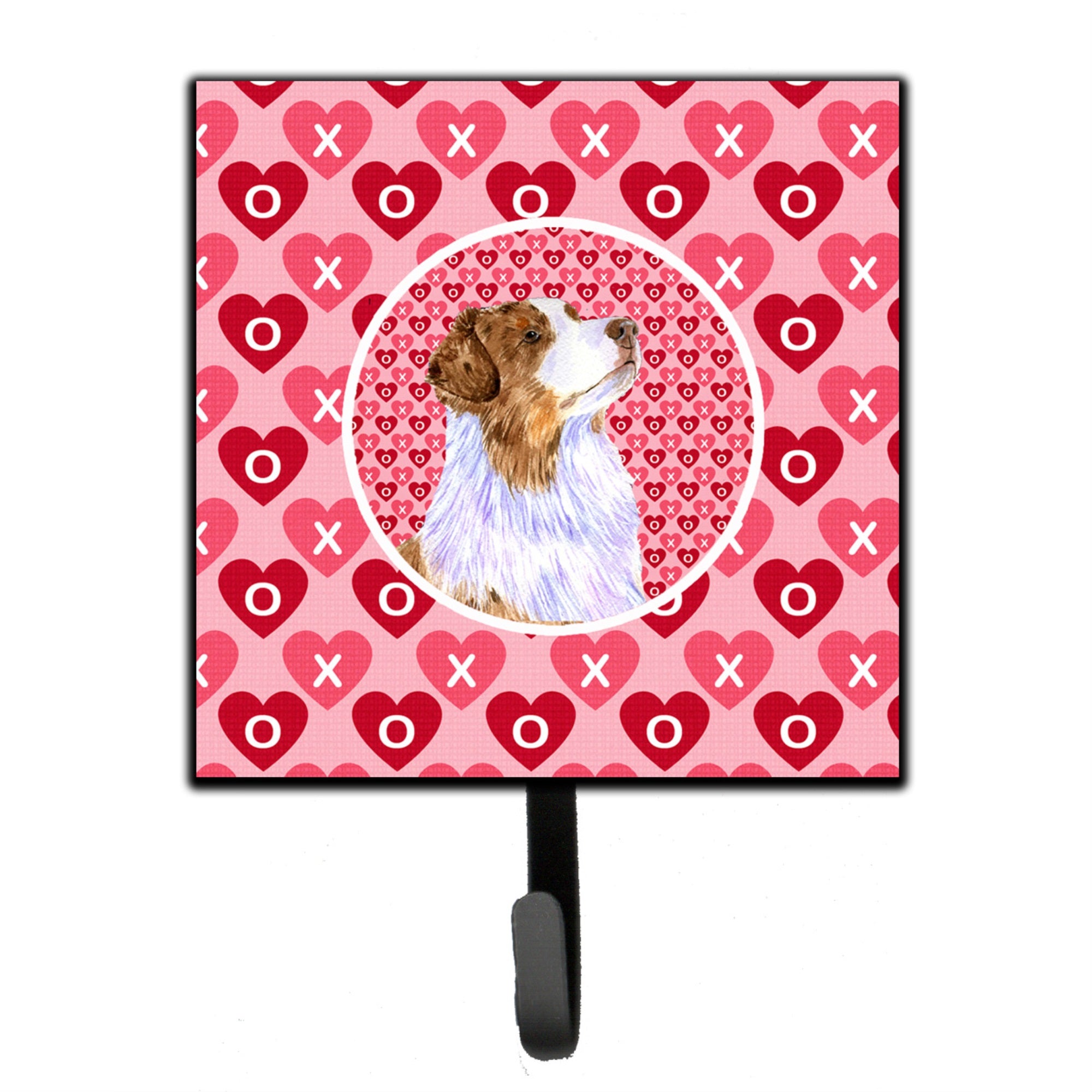 Australian Shepherd Hearts Love Valentine'S Day Leash Or Key Holder