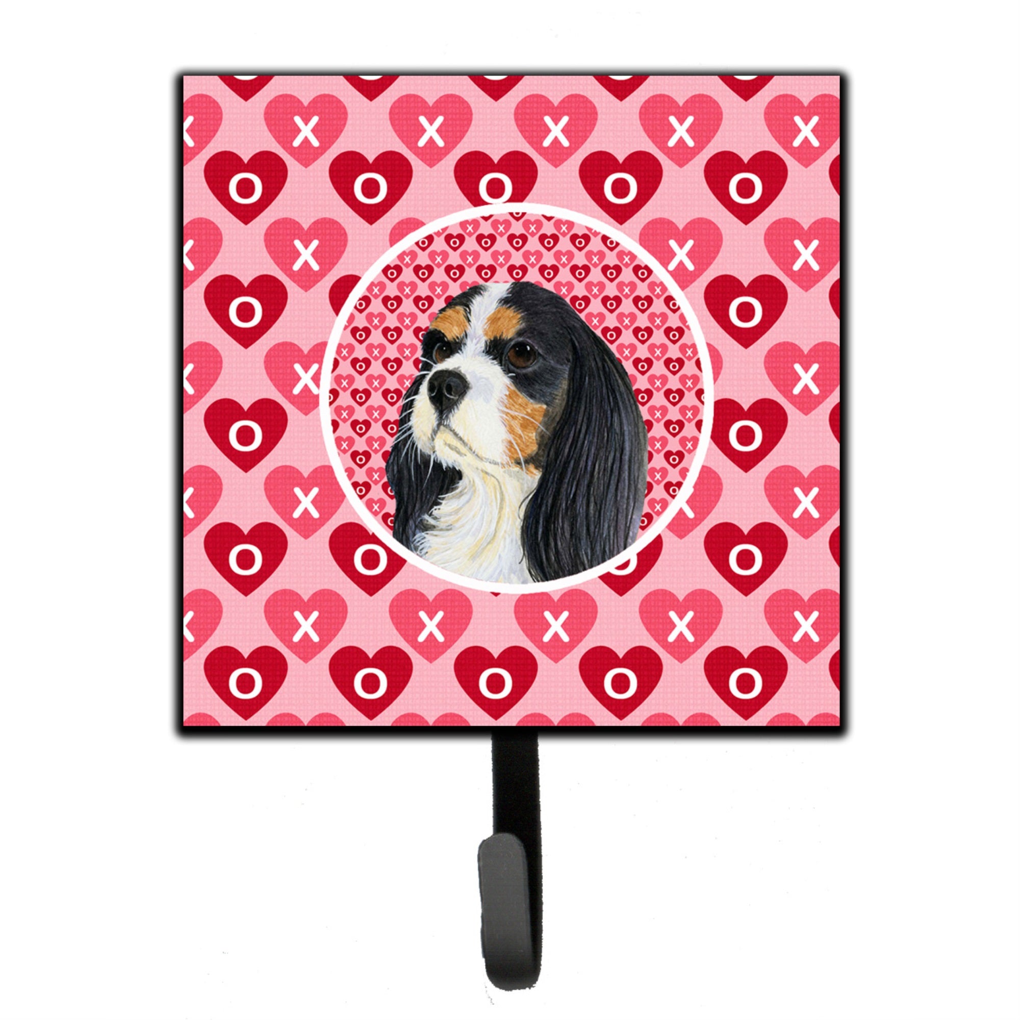 Cavalier Spaniel Hearts Love And Valentine'S Day Portrait Leash Or Key Holder