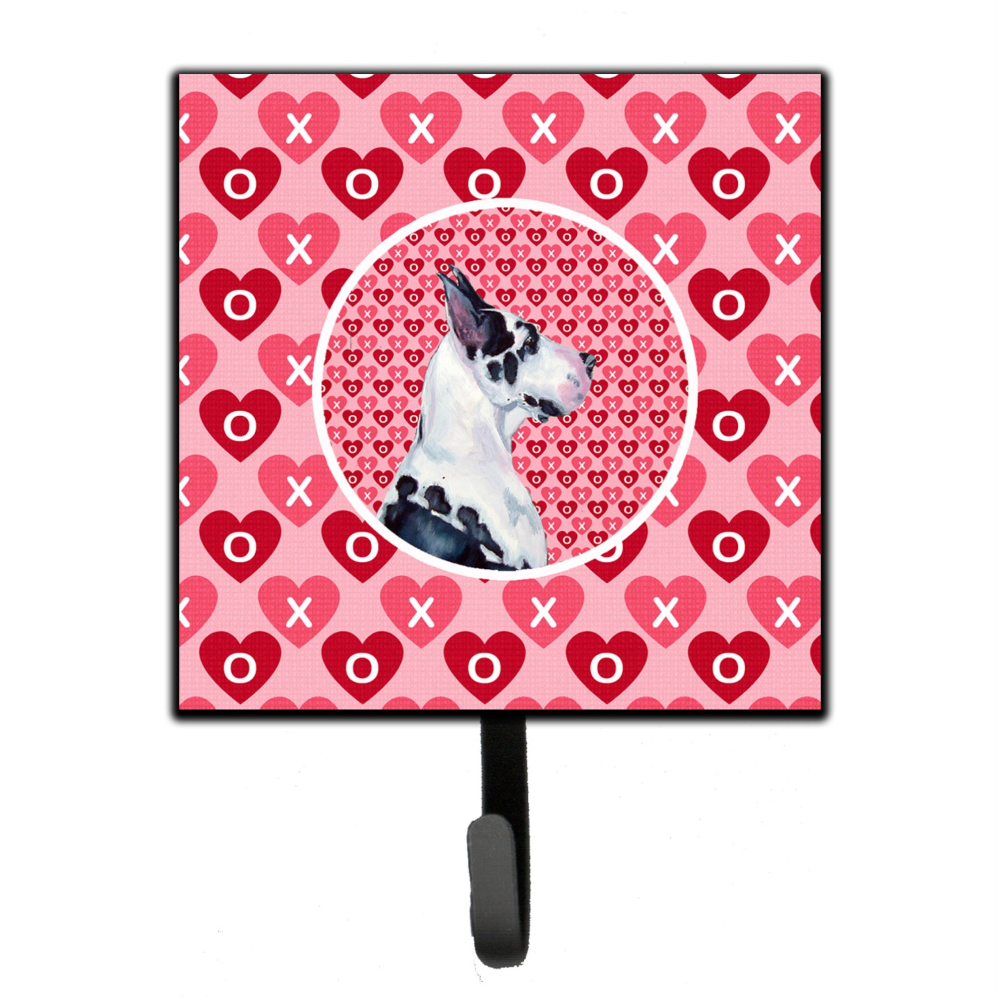 Great Dane Hearts Love And Valentine'S Day Portrait Leash Or Key Holder
