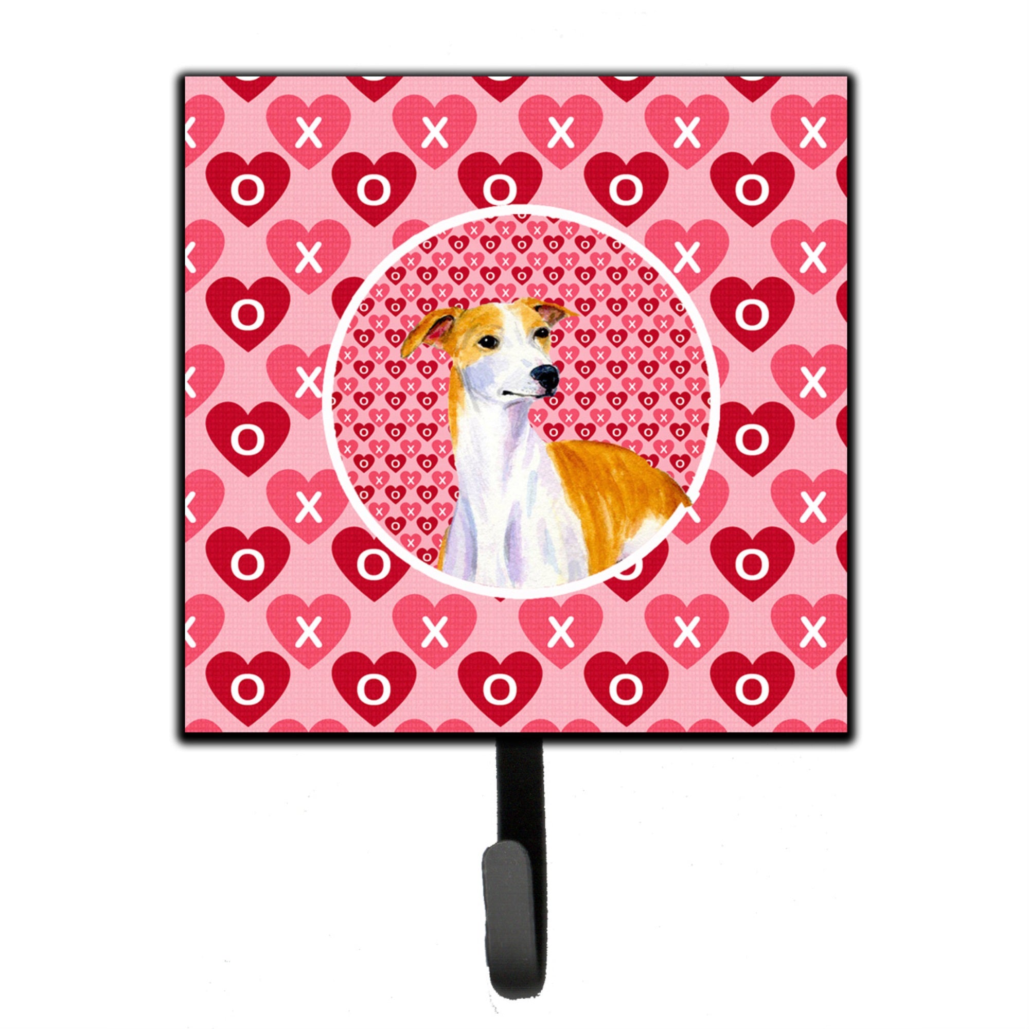 Whippet Hearts Love And Valentine'S Day Portrait Leash Or Key Holder