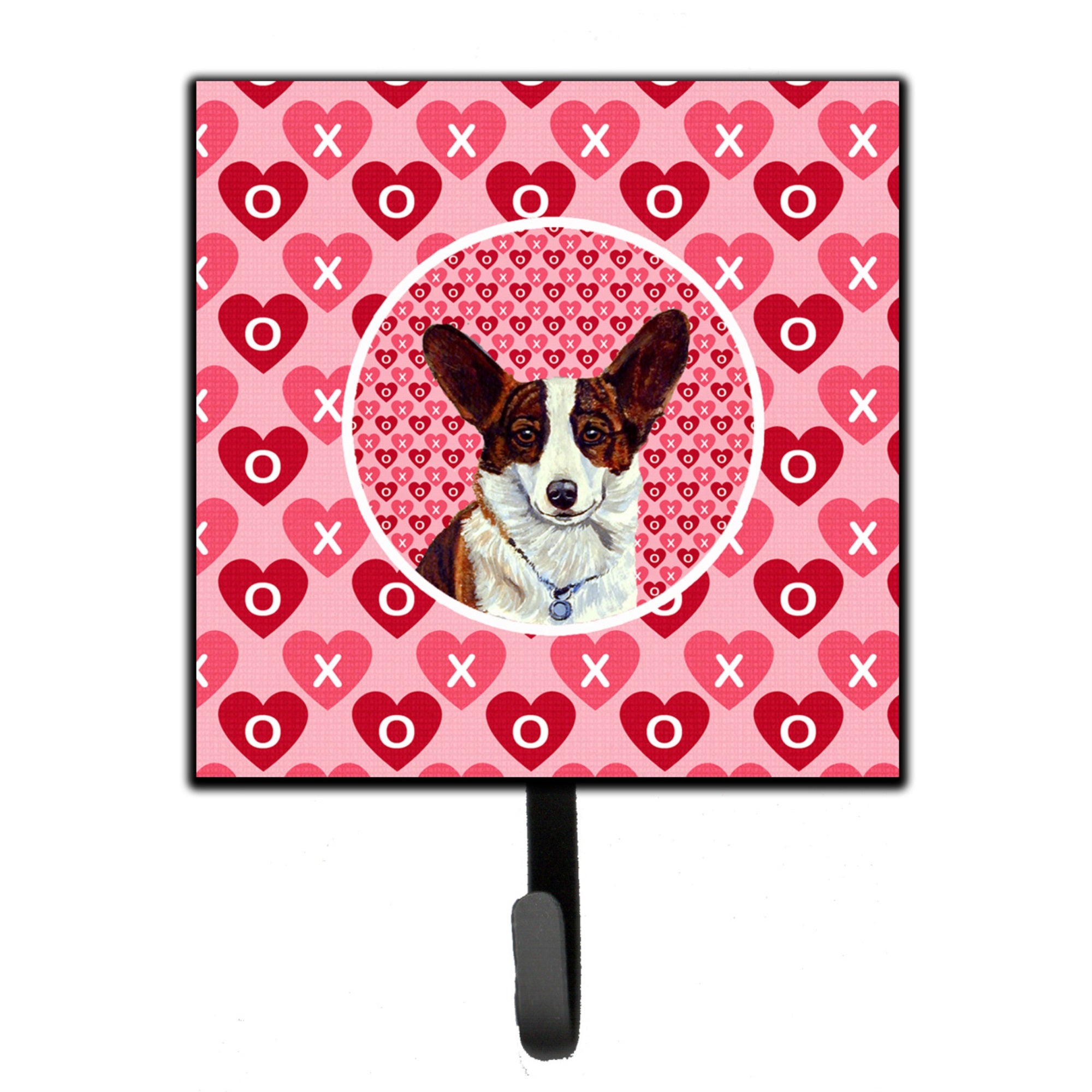 Corgi Hearts Love And Valentine'S Day Portrait Leash Or Key Holder