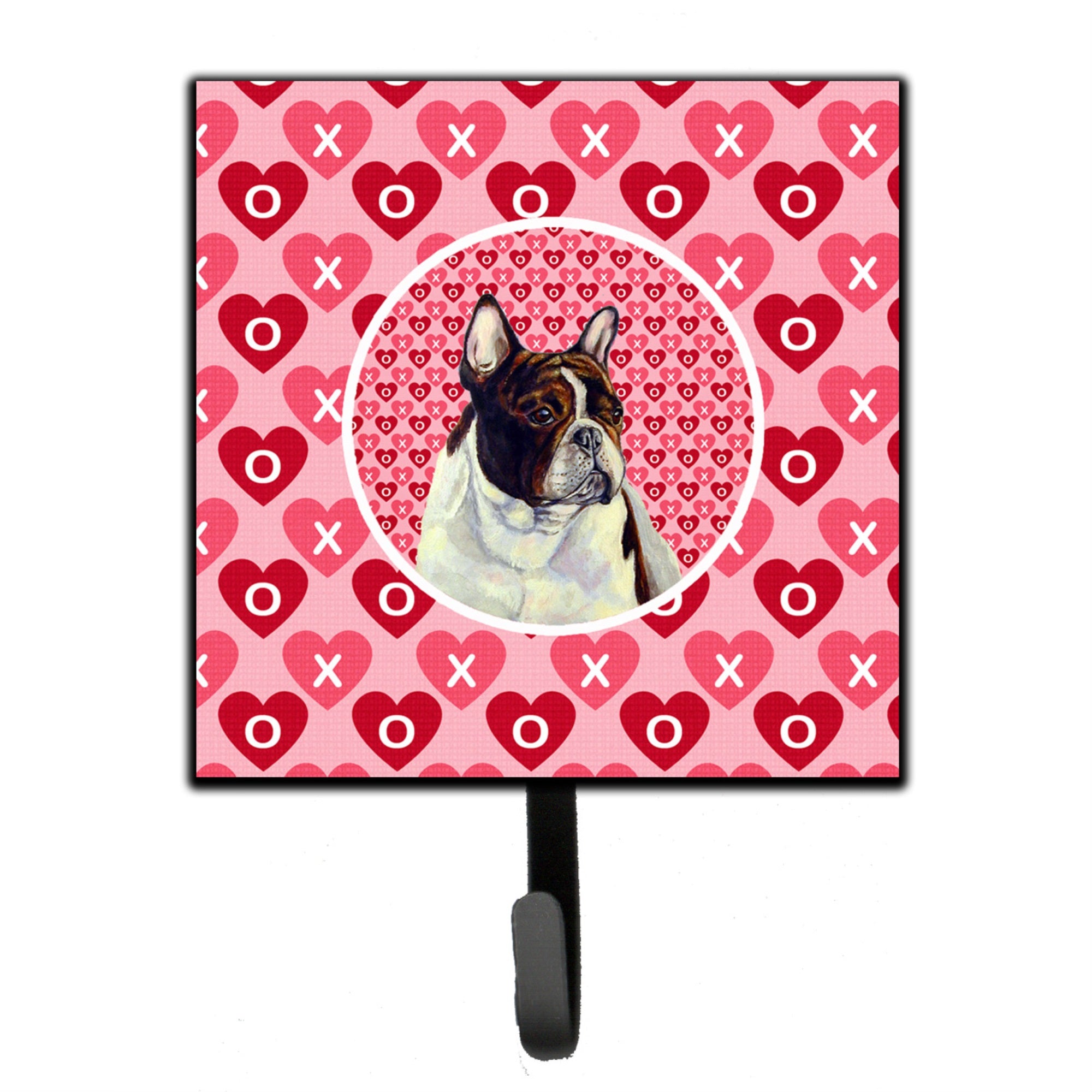 French Bulldog Hearts Love And Valentine'S Day Portrait Leash Or Key Holder