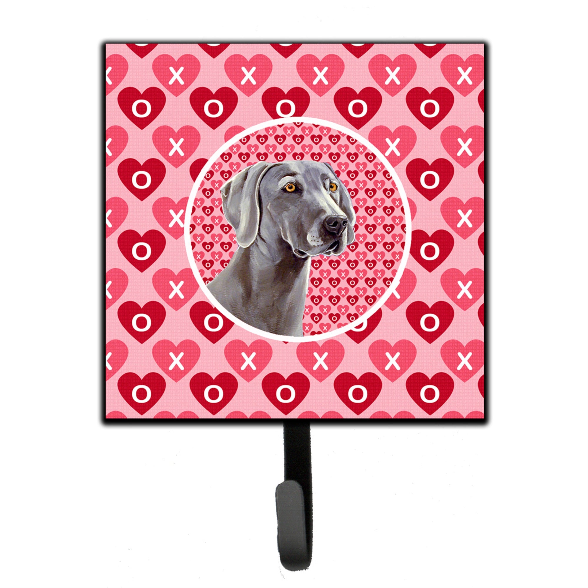 Weimaraner Hearts Love And Valentine'S Day Portrait Leash Or Key Holder
