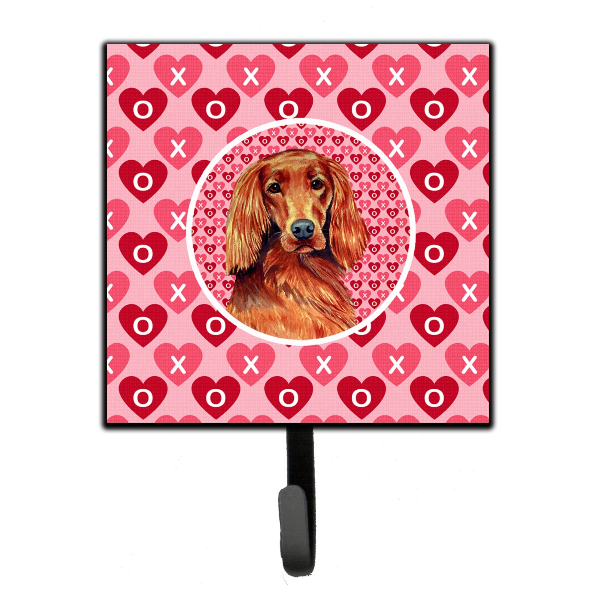 Irish Setter Hearts Love And Valentine'S Day Portrait Leash Or Key Holder