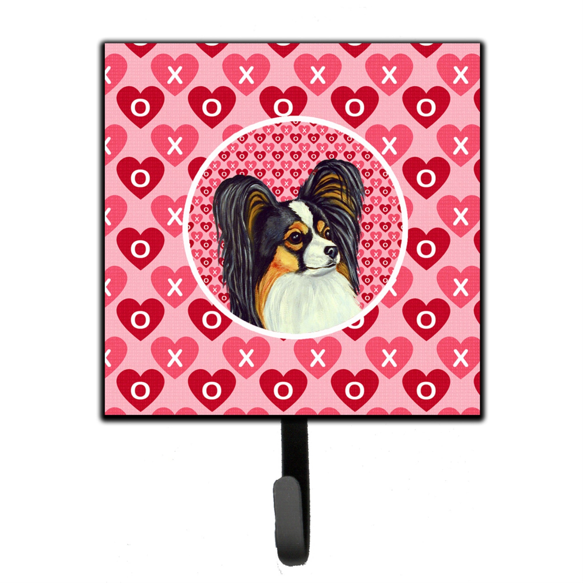 Papillon Hearts Love And Valentine'S Day Portrait Leash Or Key Holder