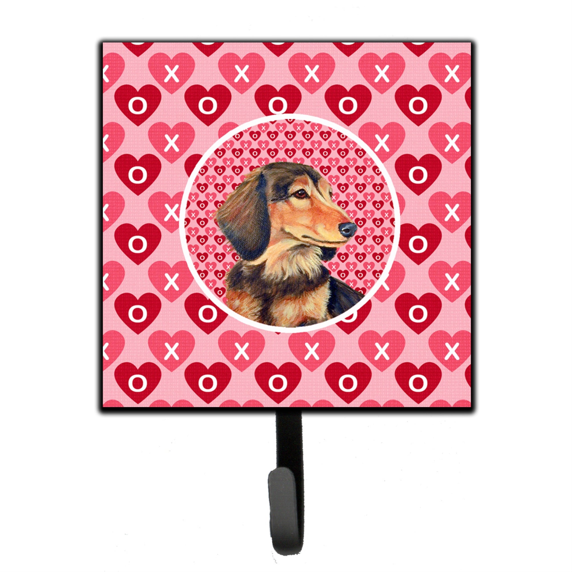 Dachshund Hearts Love And Valentine'S Day Portrait Leash Or Key Holder
