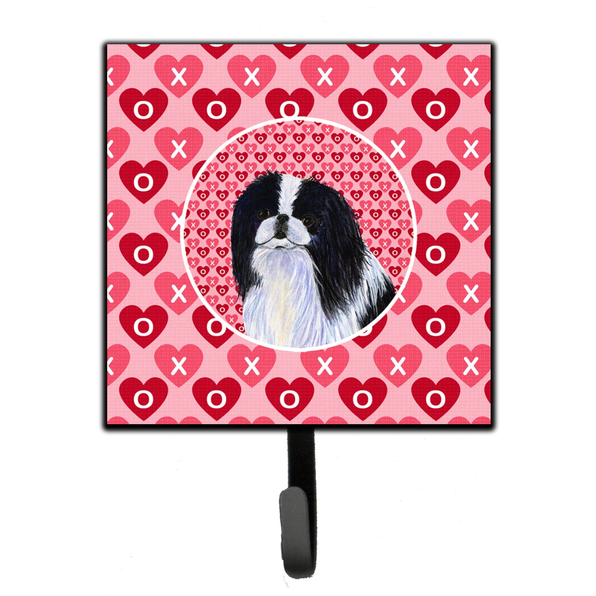 Japanese Chin Hearts Love And Valentine'S Day Portrait Leash Or Key Holder