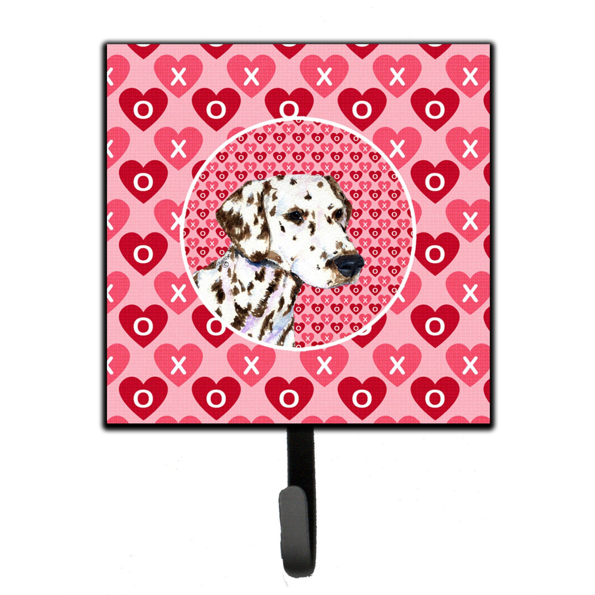 Dalmatian Hearts Love And Valentine'S Day Portrait Leash Or Key Holder
