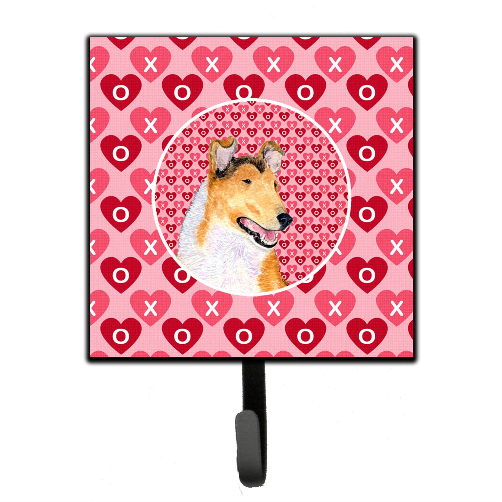 Collie Smooth Hearts Love And Valentine'S Day Portrait Leash Or Key Holder