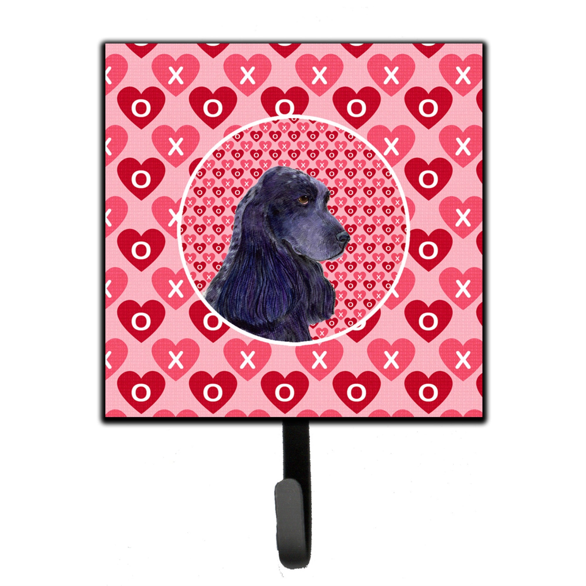 Black Cocker Spaniel Hearts Love Valentine'S Day Leash Or Key Holder