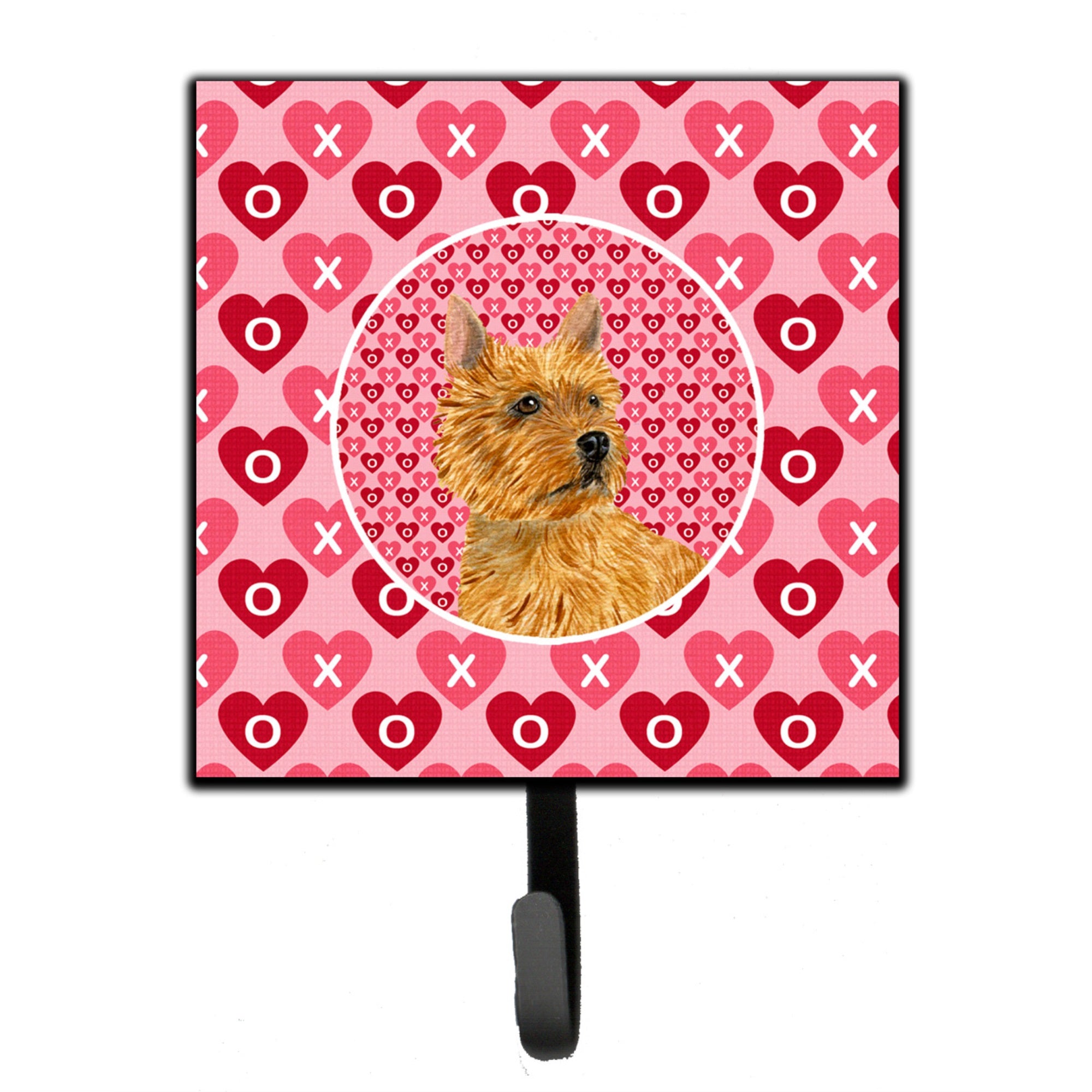Norwich Terrier Hearts Love And Valentine'S Day Portrait Leash Or Key Holder