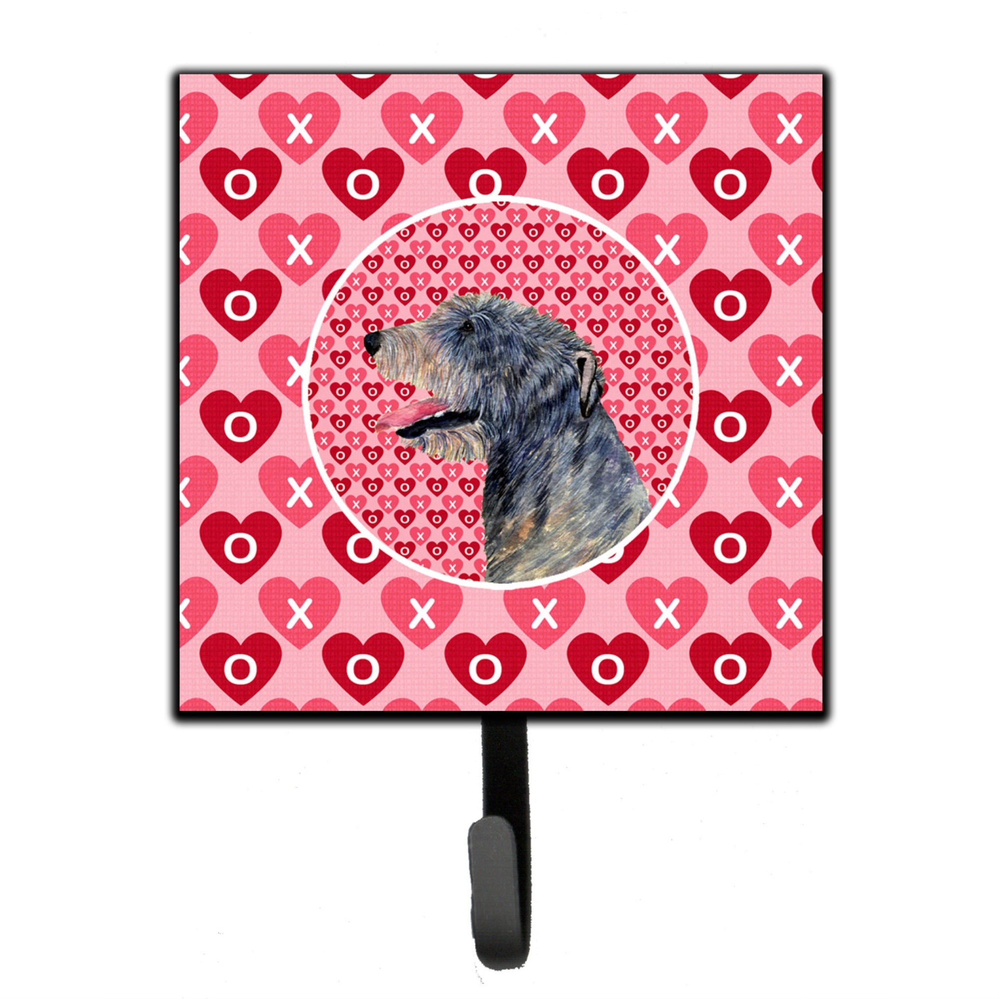Irish Wolfhound Hearts Love And Valentine'S Day Portrait Leash Or Key Holder
