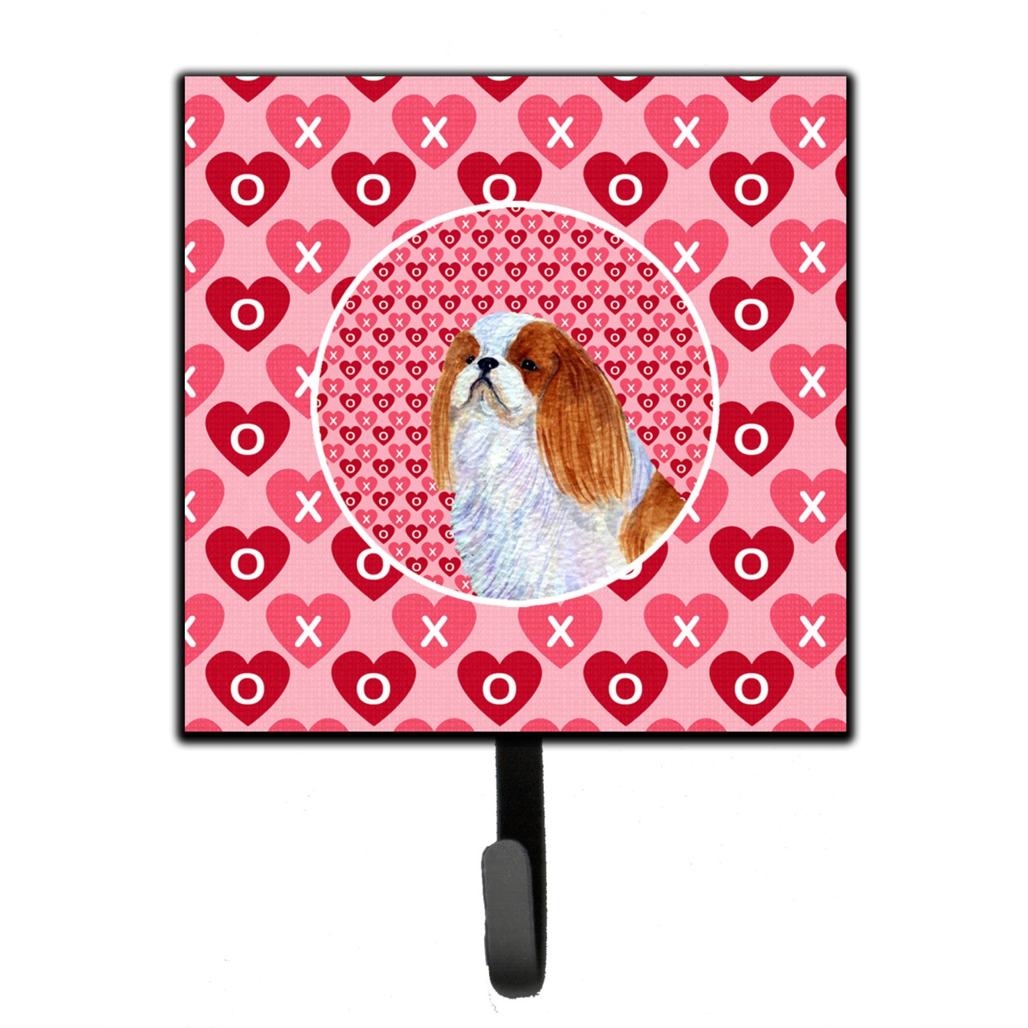 English Toy Spaniel Hearts Love And Valentine'S Day Portrait Leash Or Key Holder