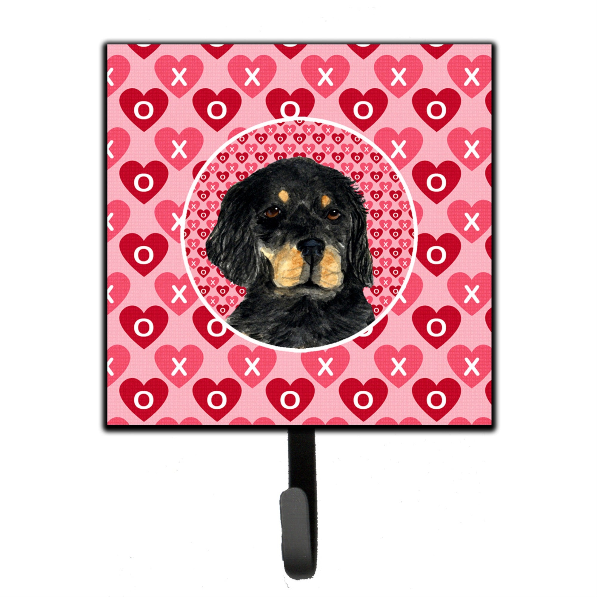 Gordon Setter Hearts Love And Valentine'S Day Portrait Leash Or Key Holder
