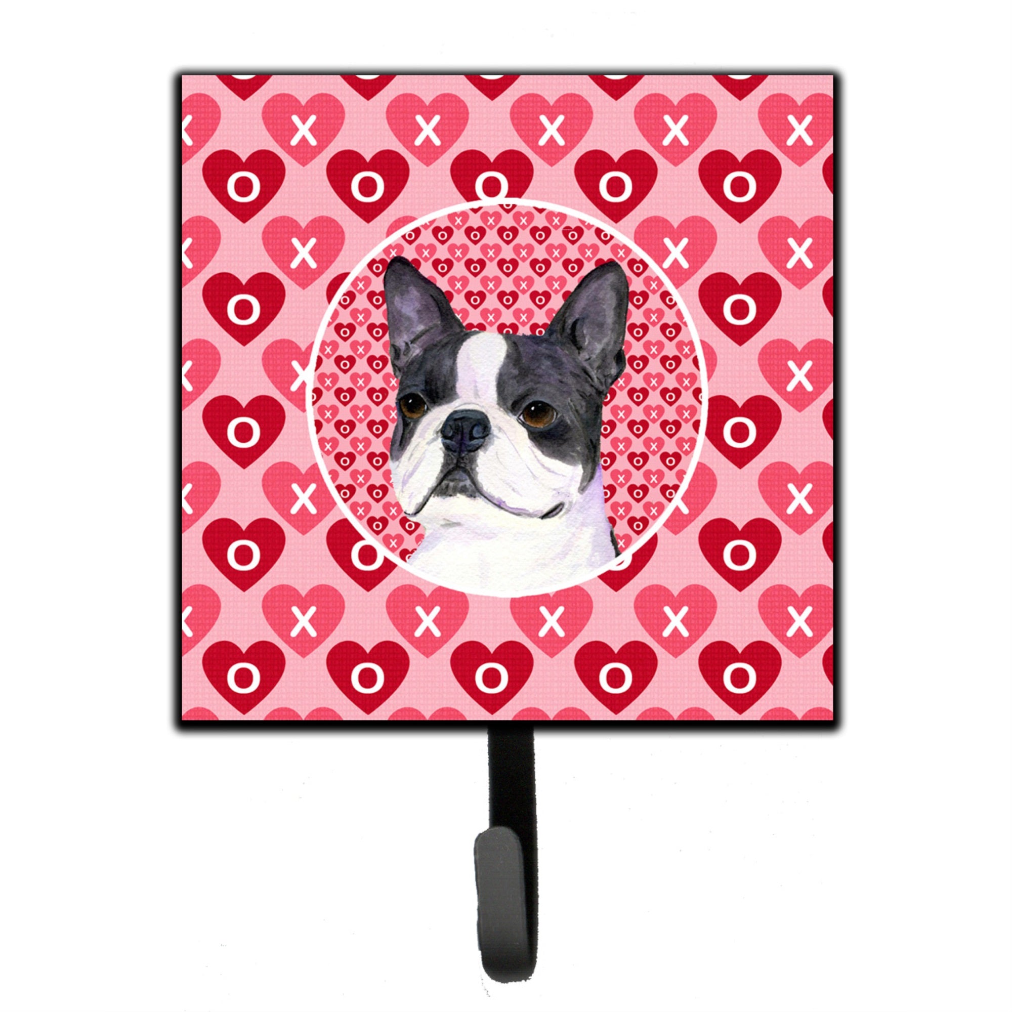 Boston Terrier Hearts Love Valentine'S Day Leash Or Key Holder