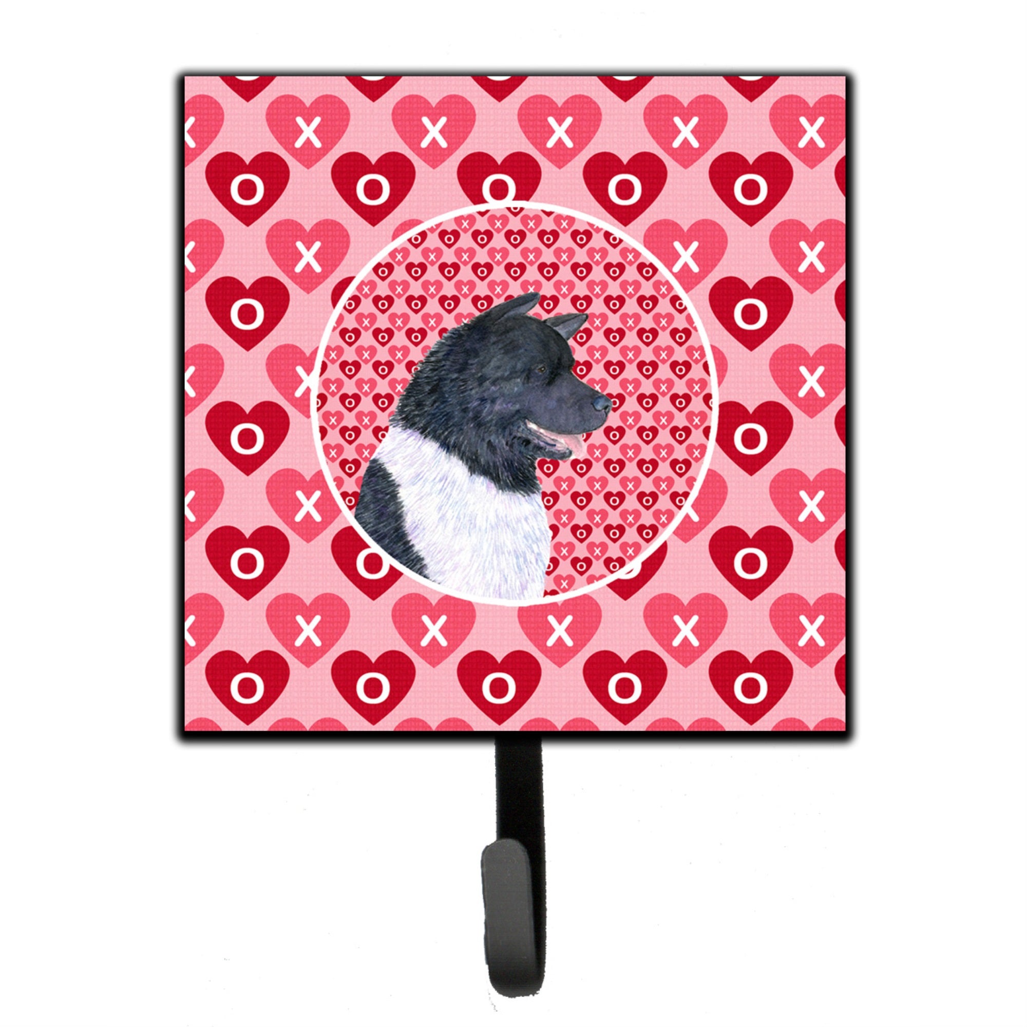 Akita Hearts Love And Valentine'S Day Portrait Leash Or Key Holder