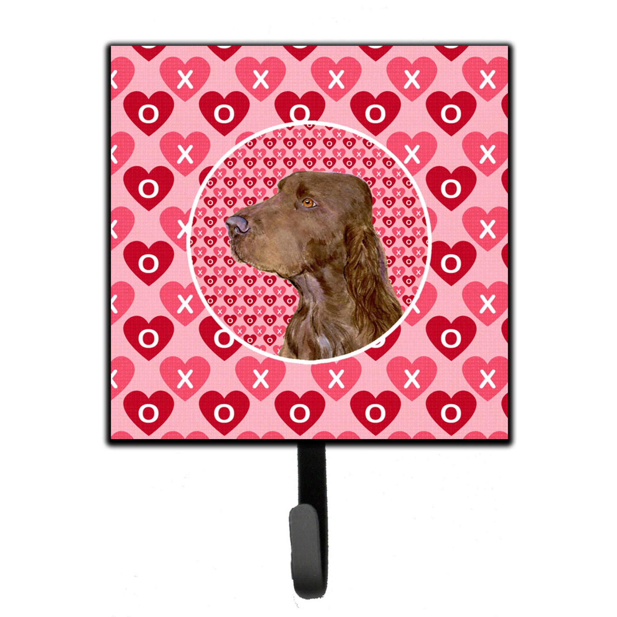 Field Spaniel Hearts Love And Valentine'S Day Portrait Leash Or Key Holder