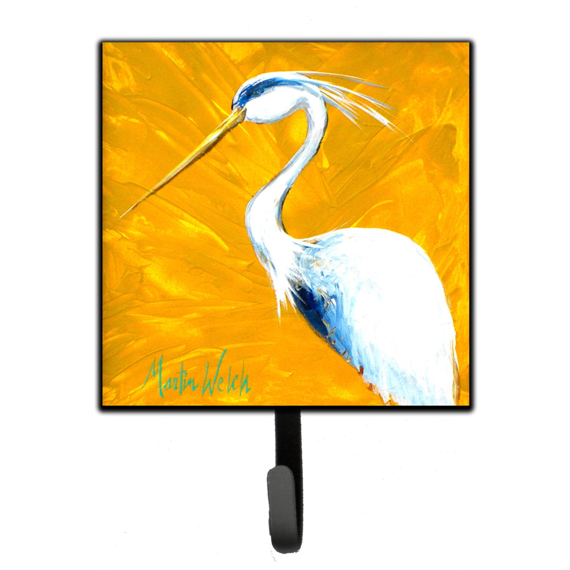 Bird - Blue Heron Col Mustard Leash Or Key Holder