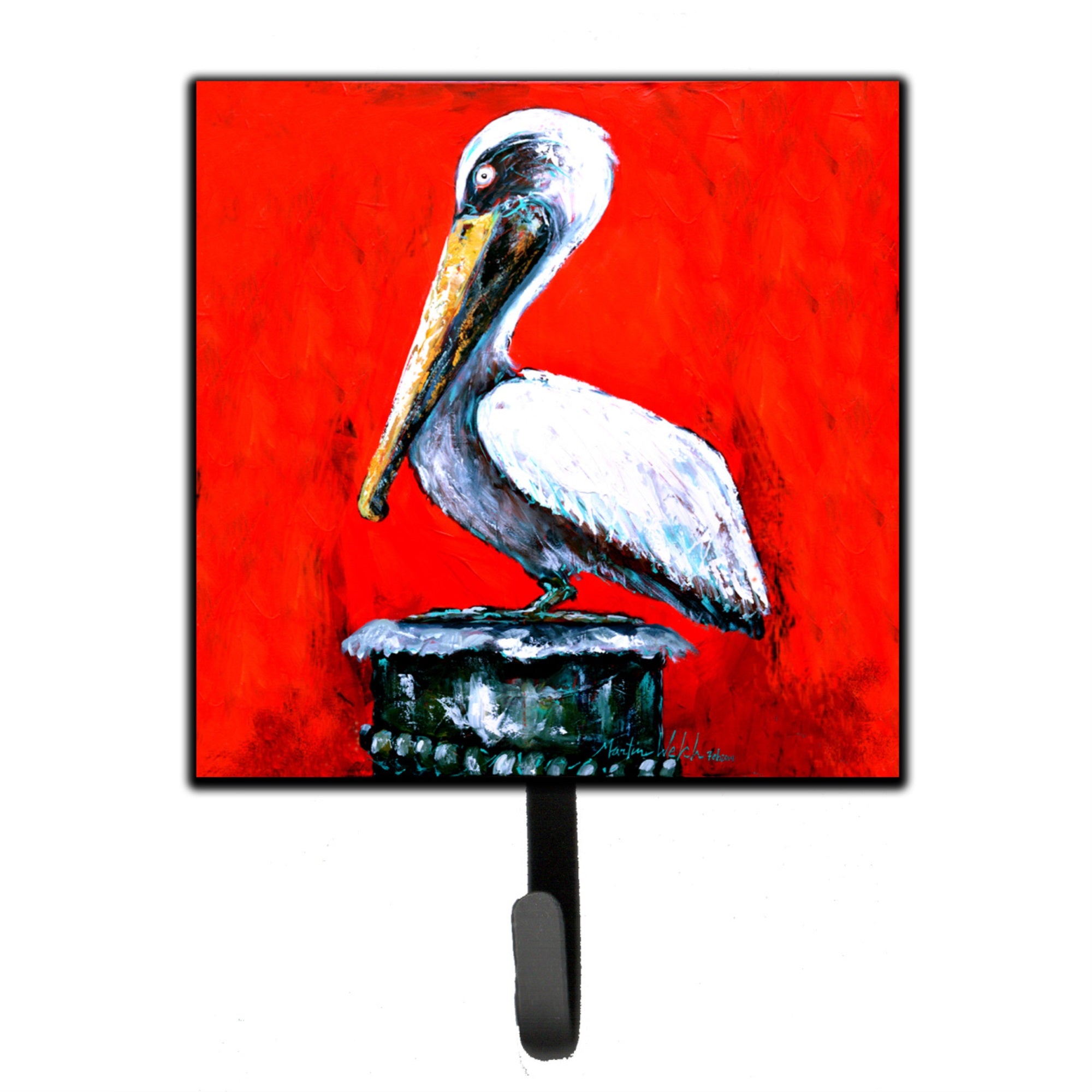 Bird - Pelican Red Dawn Leash Or Key Holder