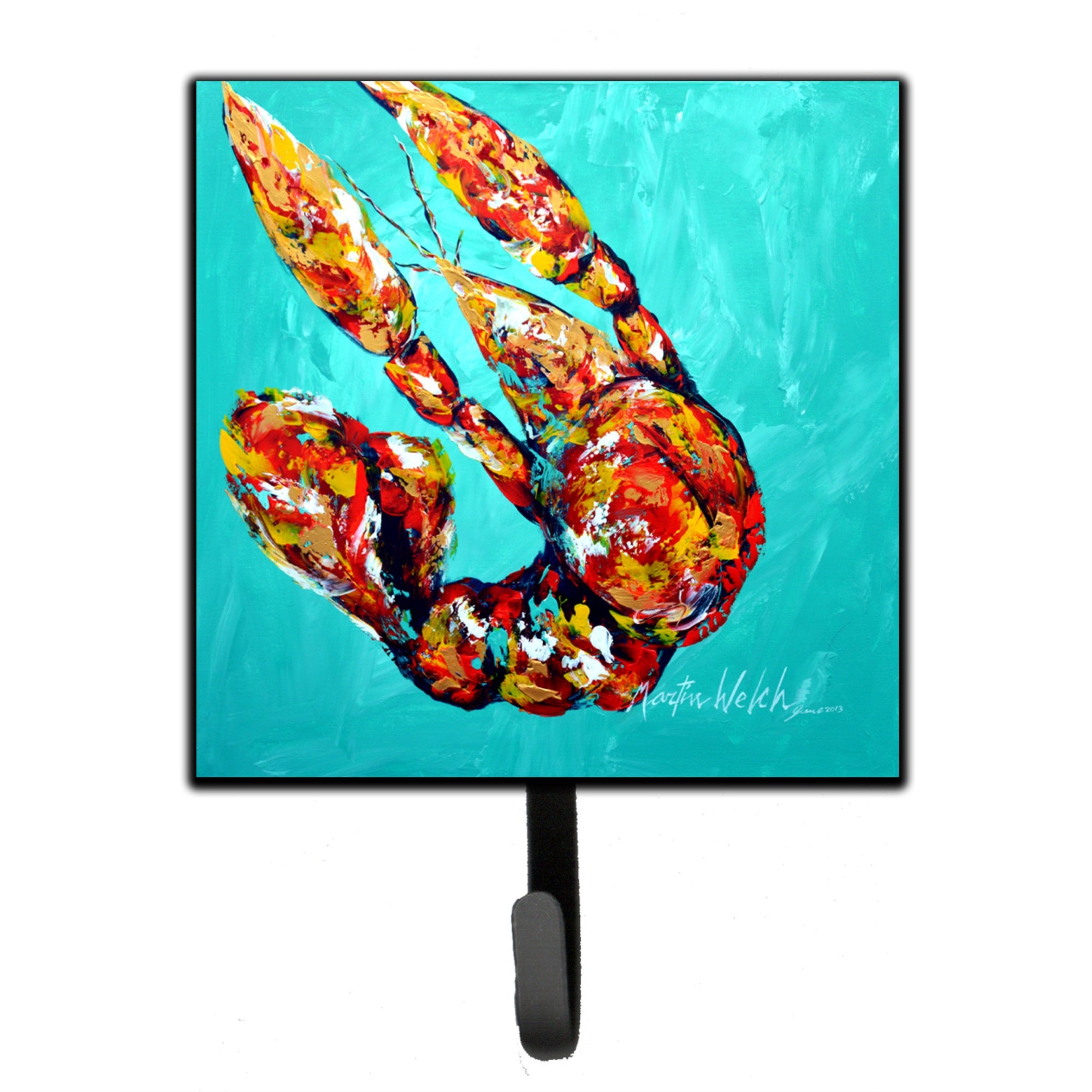Crawfish Electric Claw Aqua Green Leash Or Key Holder