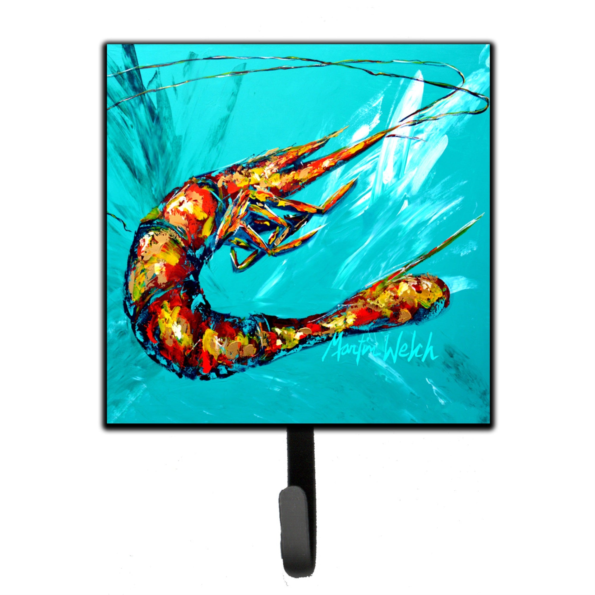 Shrimp Teal Splish Splash Leash Or Key Holder