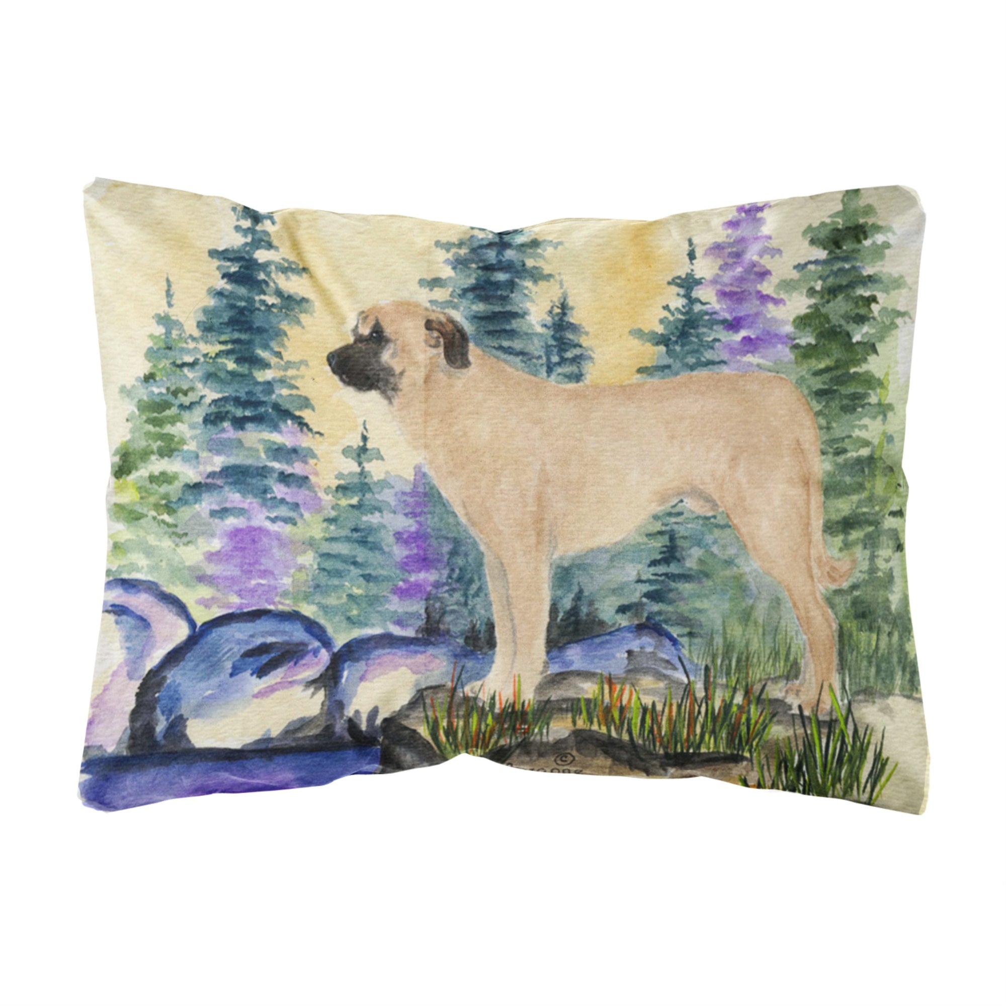 Anatolian Shepherd Canvas Fabric Decorative Pillow