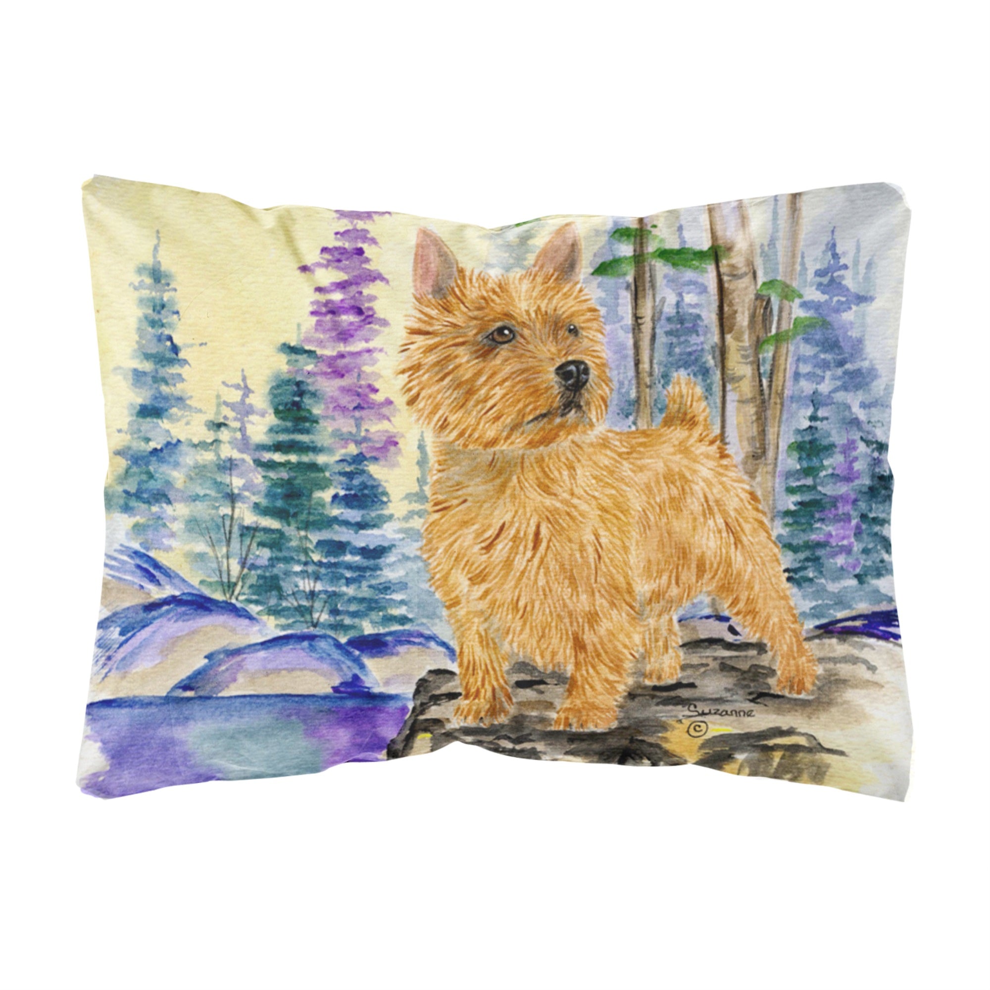 Norwich Terrier Canvas Fabric Decorative Pillow