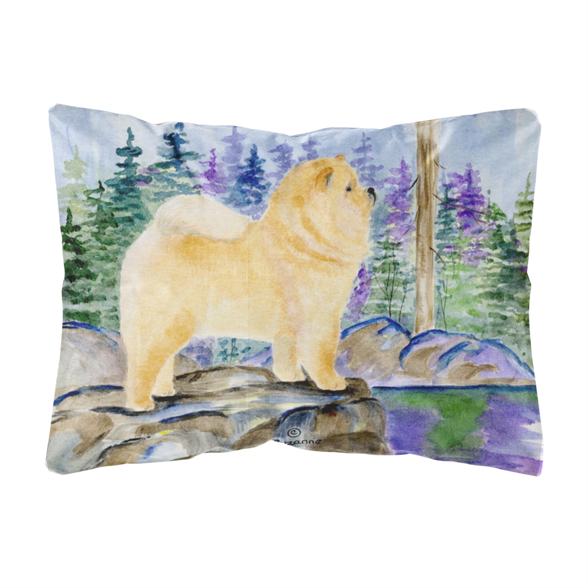 Chow Chow Canvas Fabric Decorative Pillow