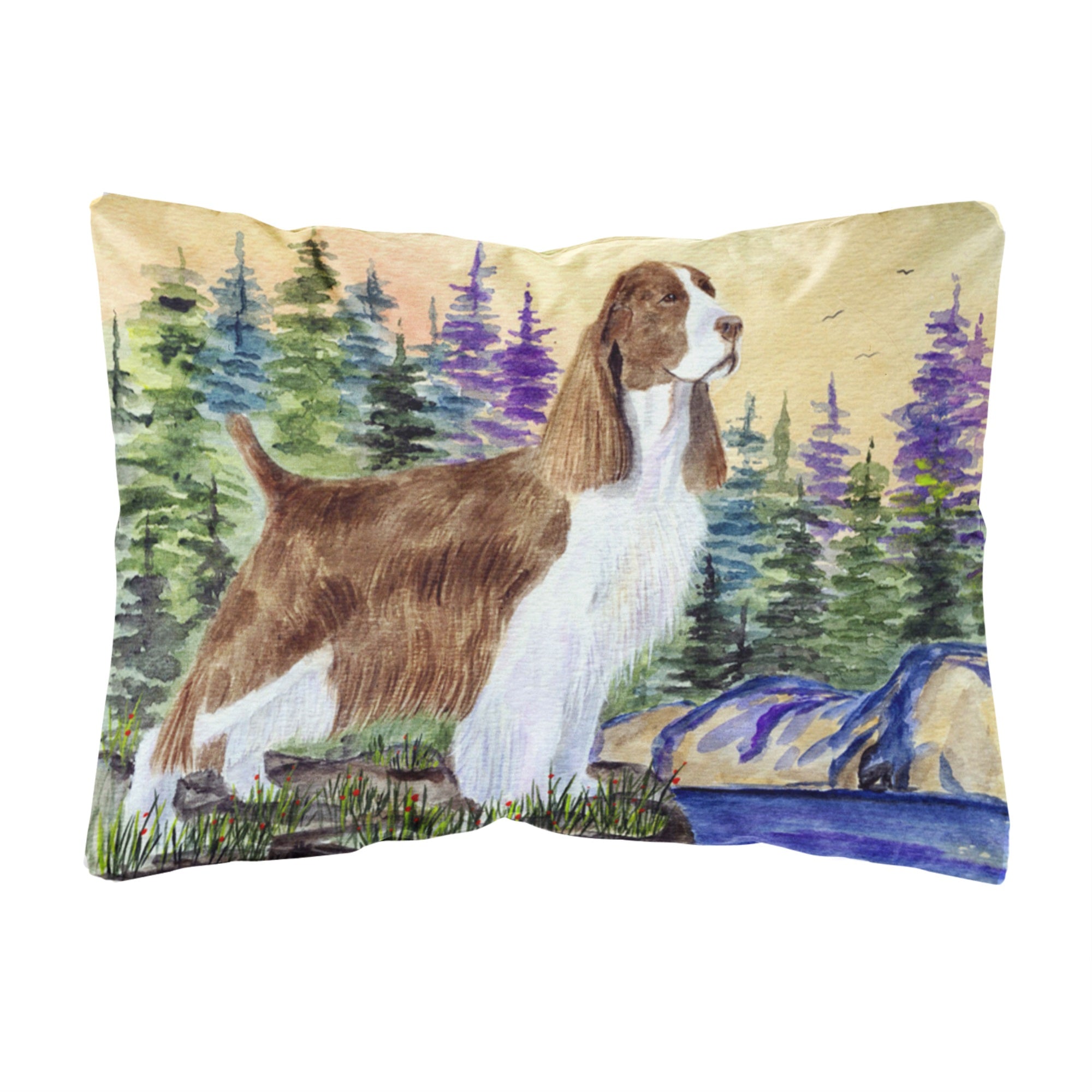 Springer Spaniel Canvas Fabric Decorative Pillow