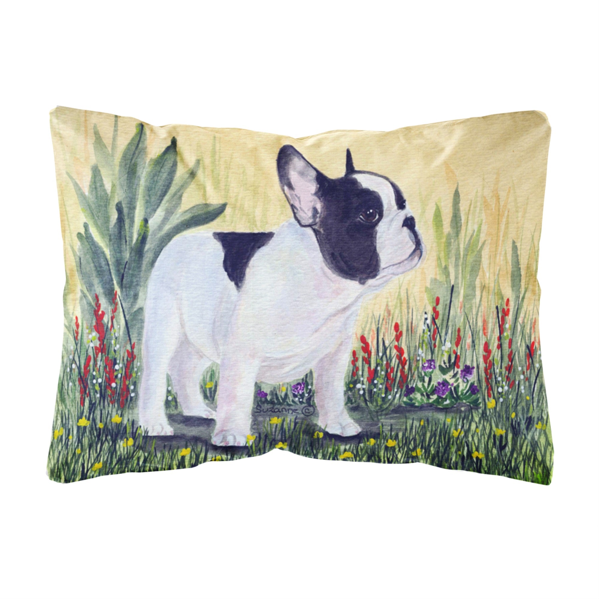 French Bulldog Canvas Fabric Decorative Pillow