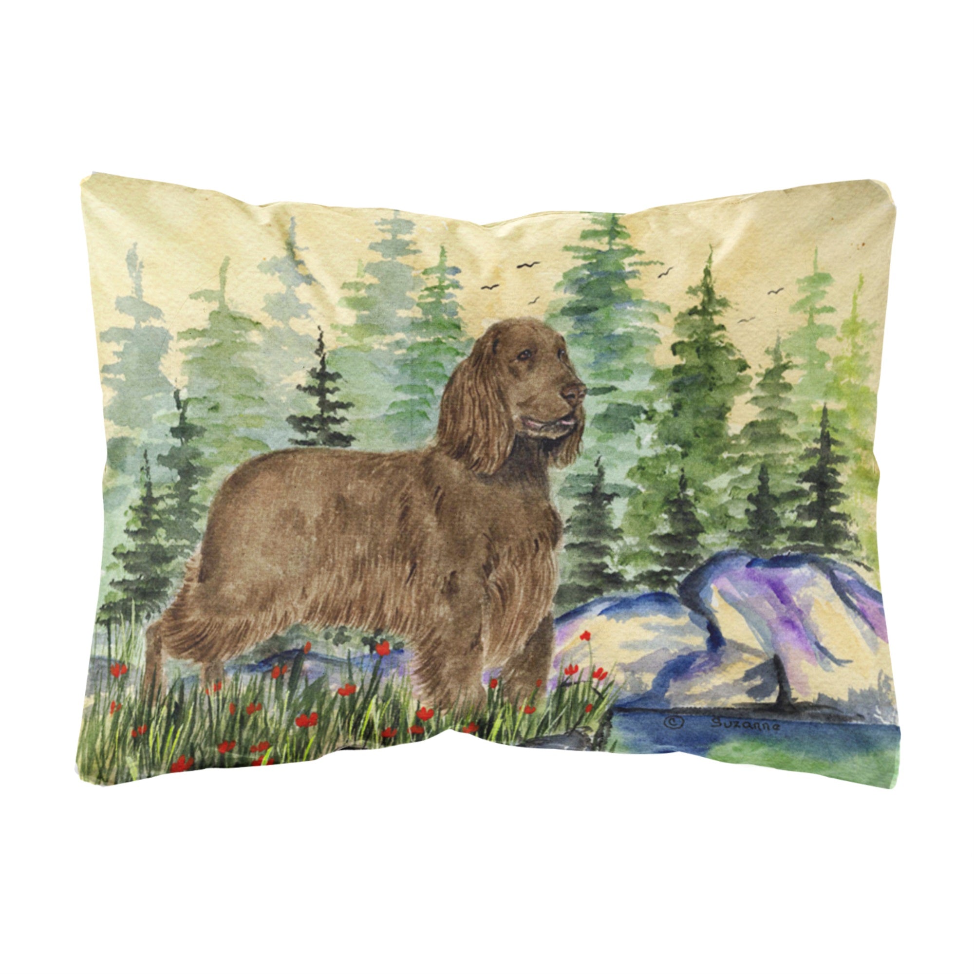 Field Spaniel Canvas Fabric Decorative Pillow