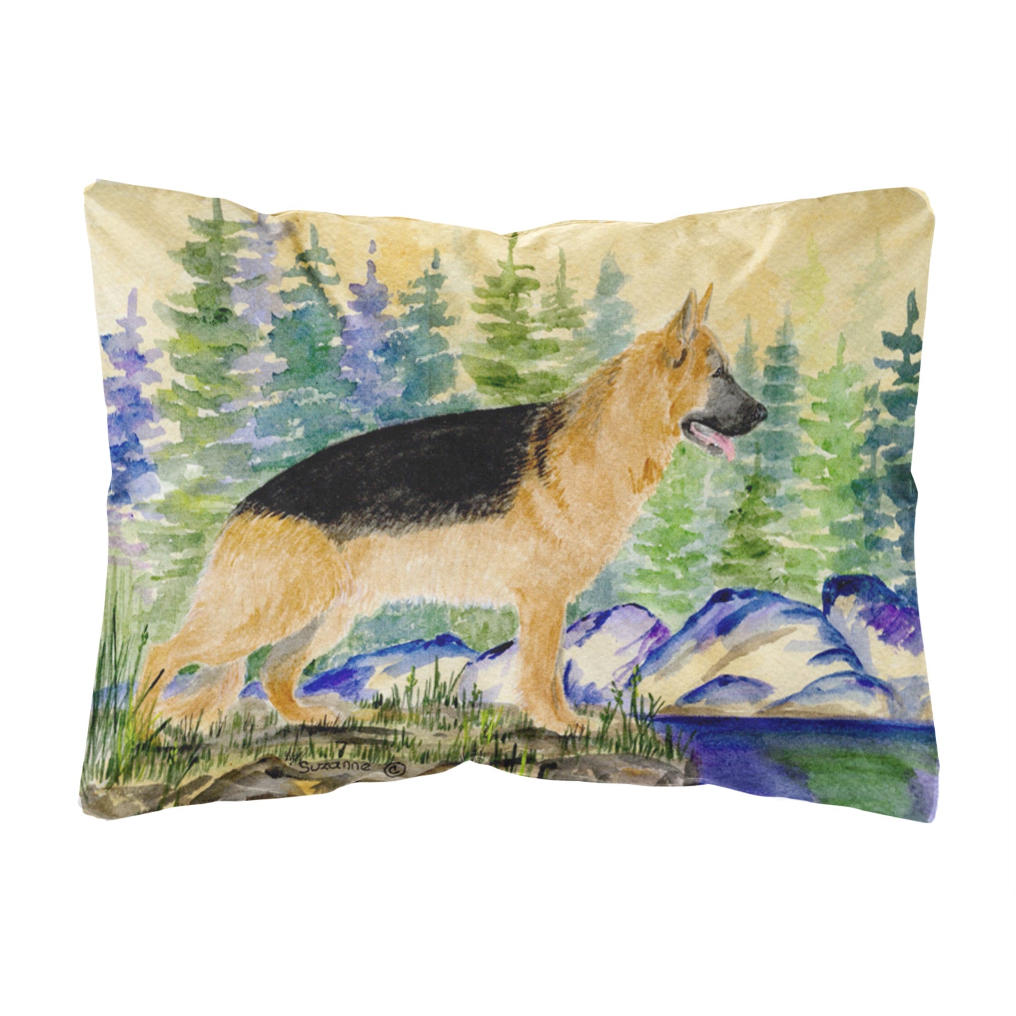 German Shepherd Canvas Fabric Decorative Pillow