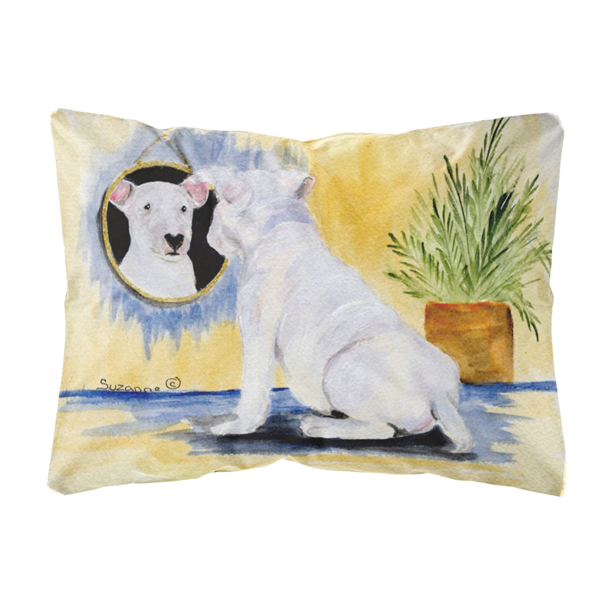 Bull Terrier Canvas Fabric Decorative Pillow
