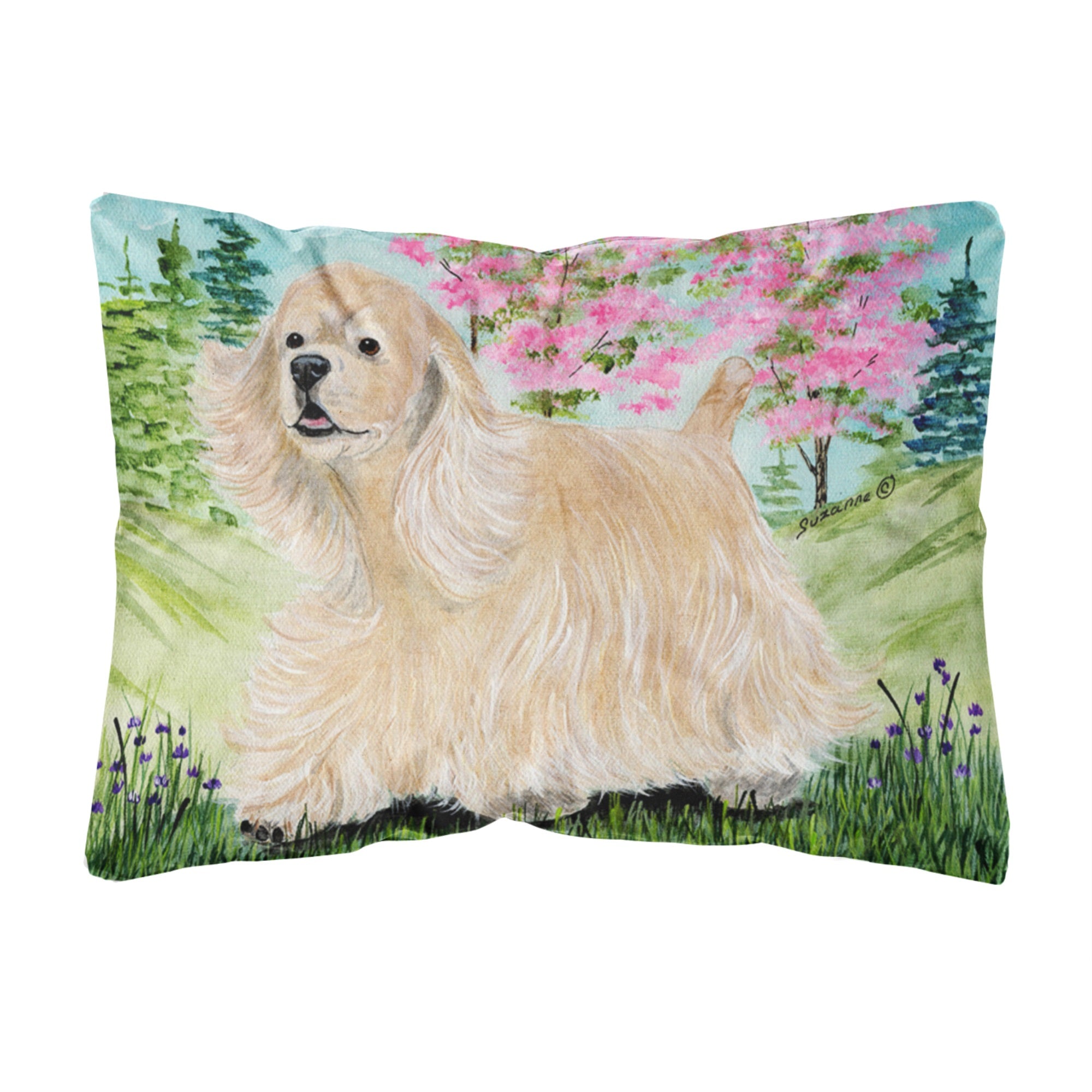 Cocker Spaniel Canvas Fabric Decorative Pillow