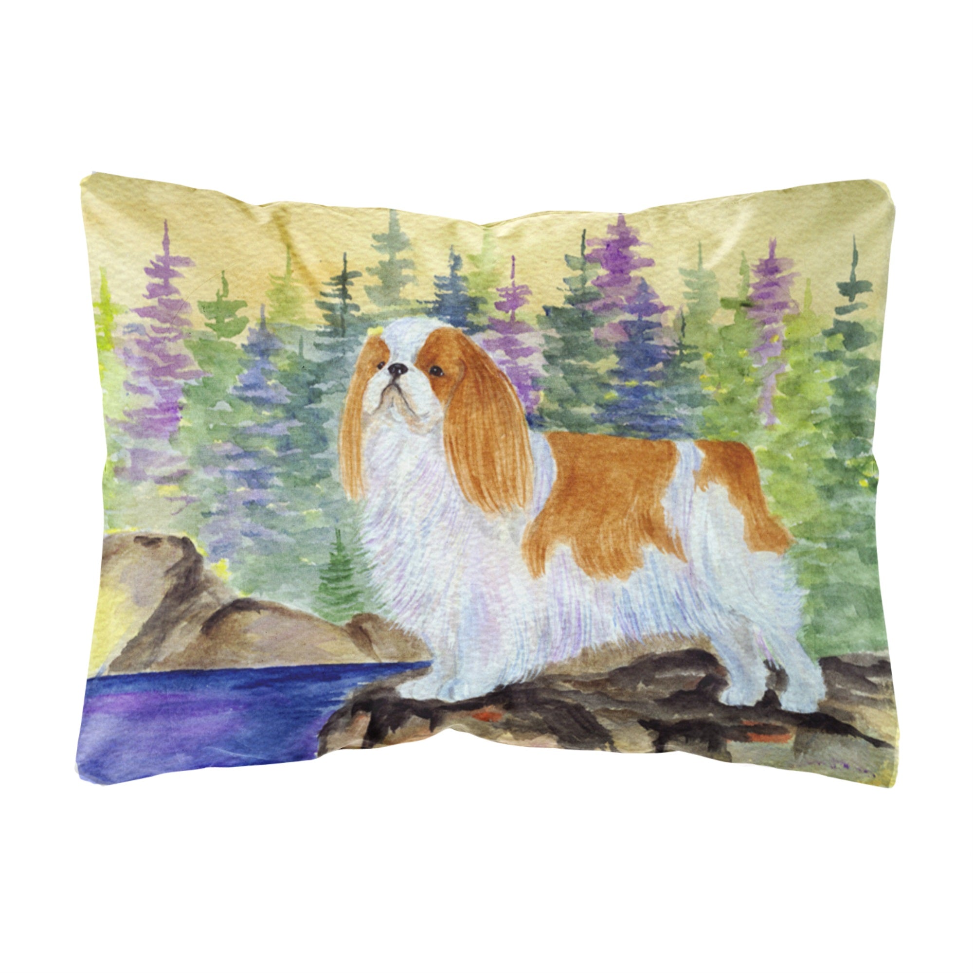 English Toy Spaniel Canvas Fabric Decorative Pillow