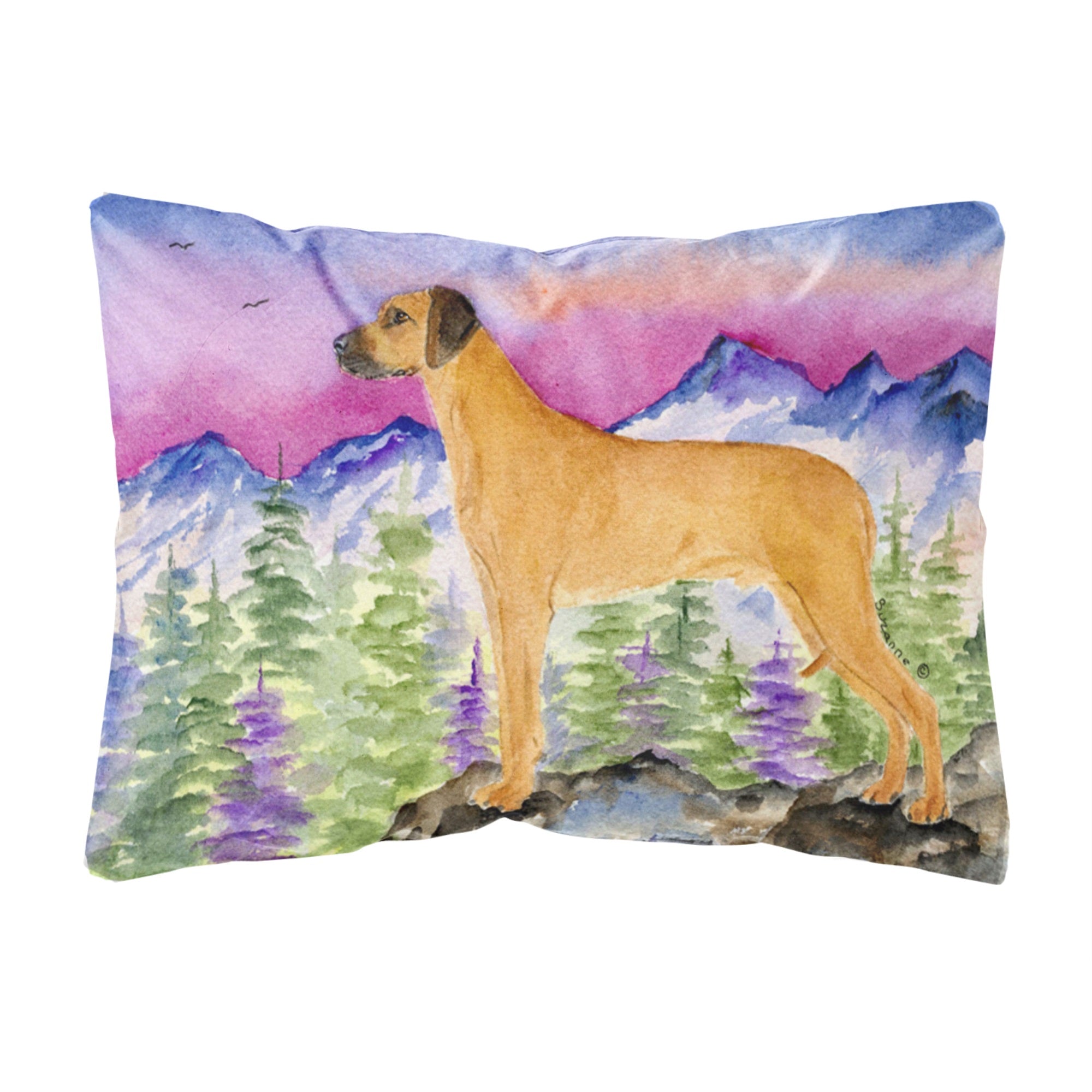 Rhodesian Ridgeback Canvas Fabric Decorative Pillow
