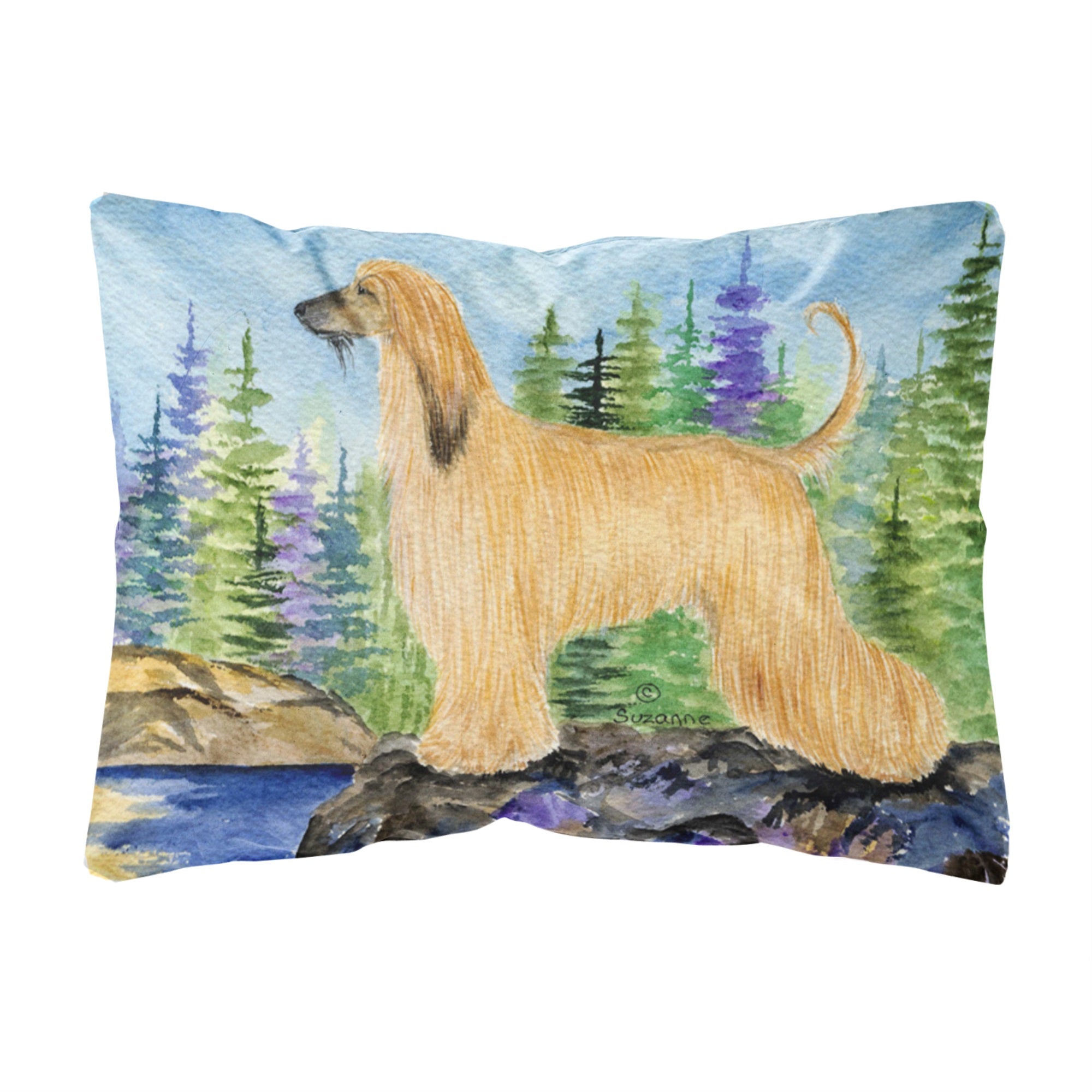 Afghan Hound Canvas Fabric Decorative Pillow