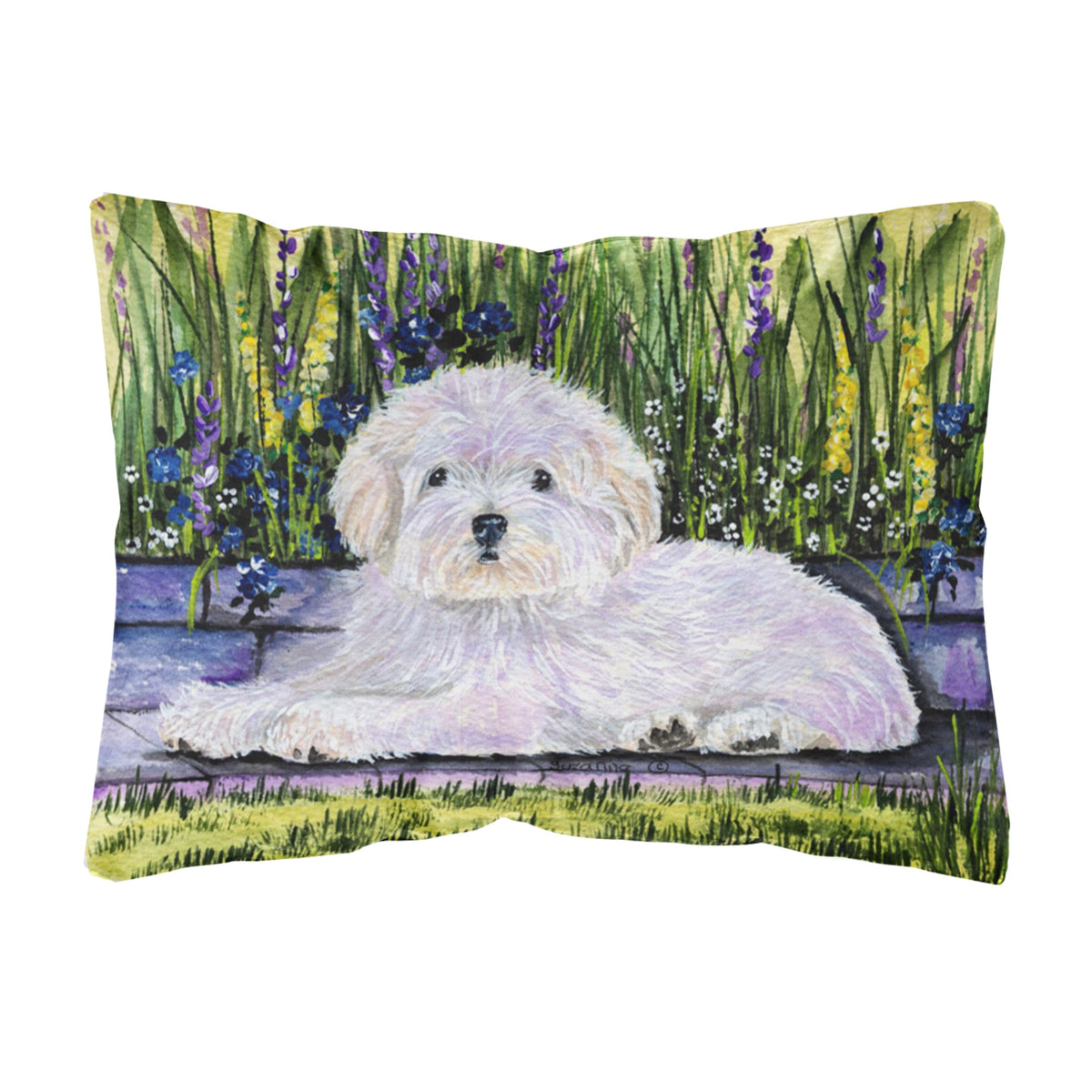 Coton De Tulear Canvas Fabric Decorative Pillow
