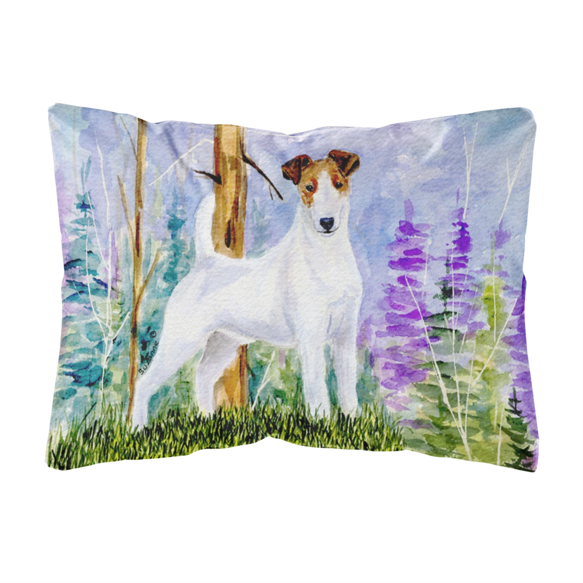 Jack Russell Terrier Canvas Fabric Decorative Pillow