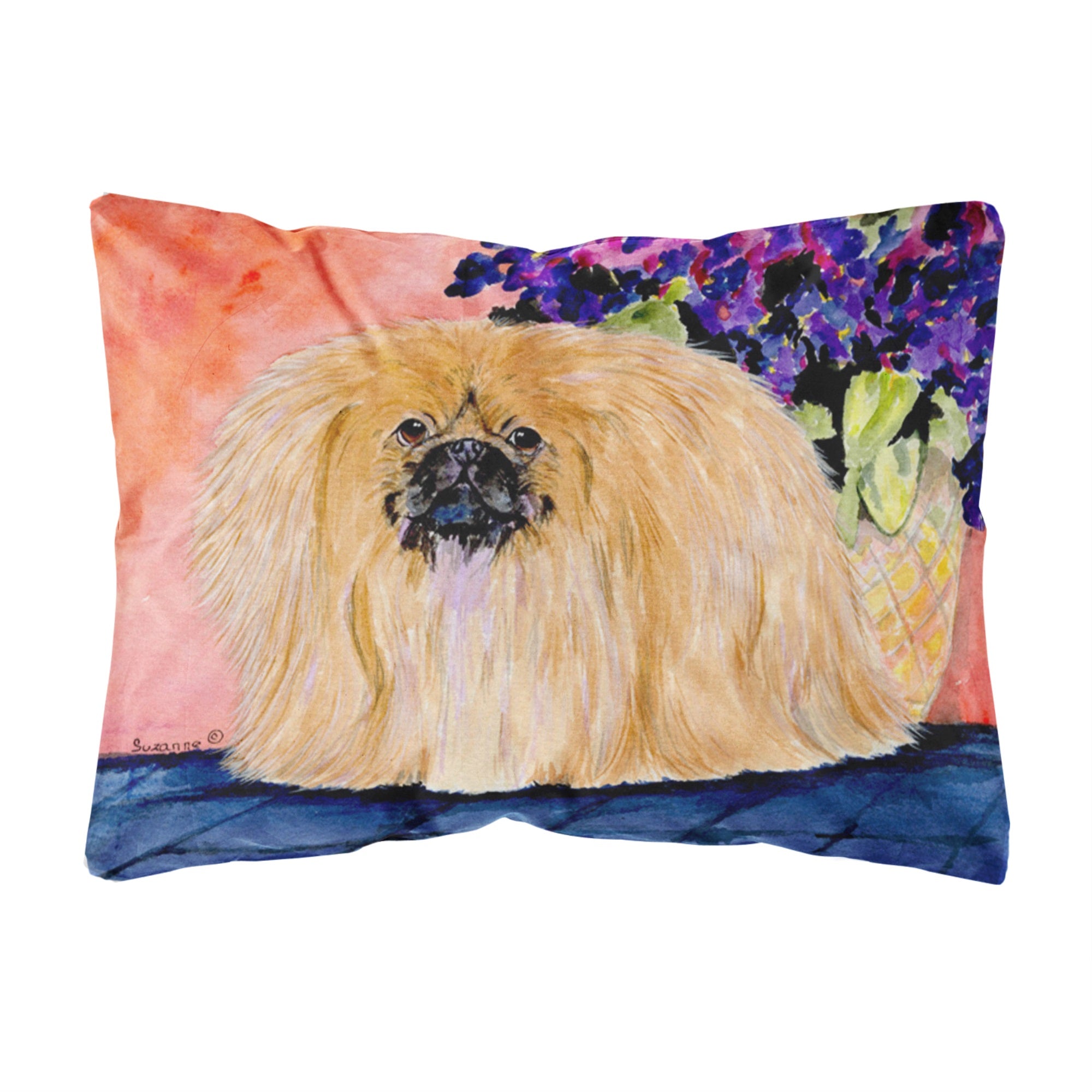 Pekingese Canvas Fabric Decorative Pillow