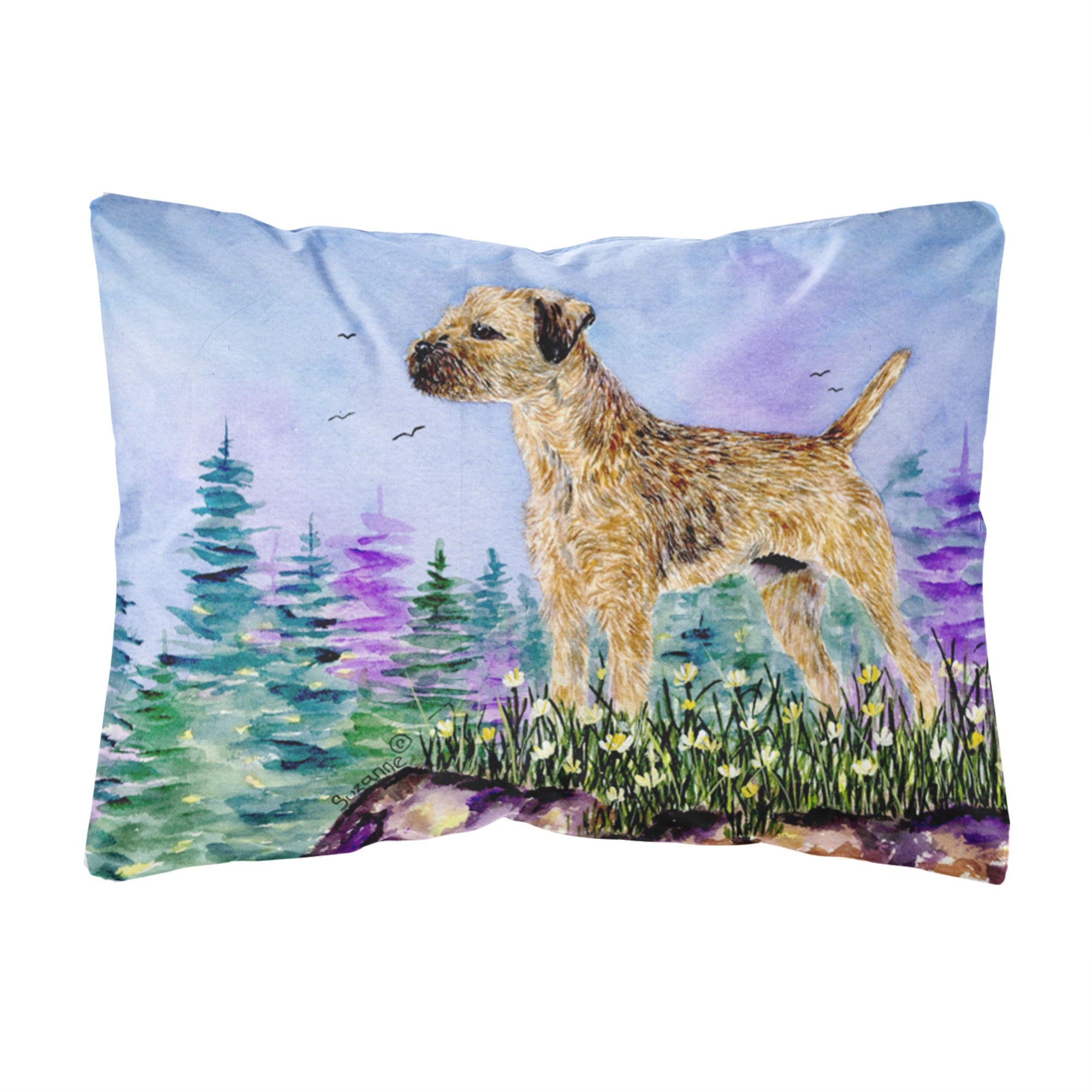 Border Terrier Canvas Fabric Decorative Pillow
