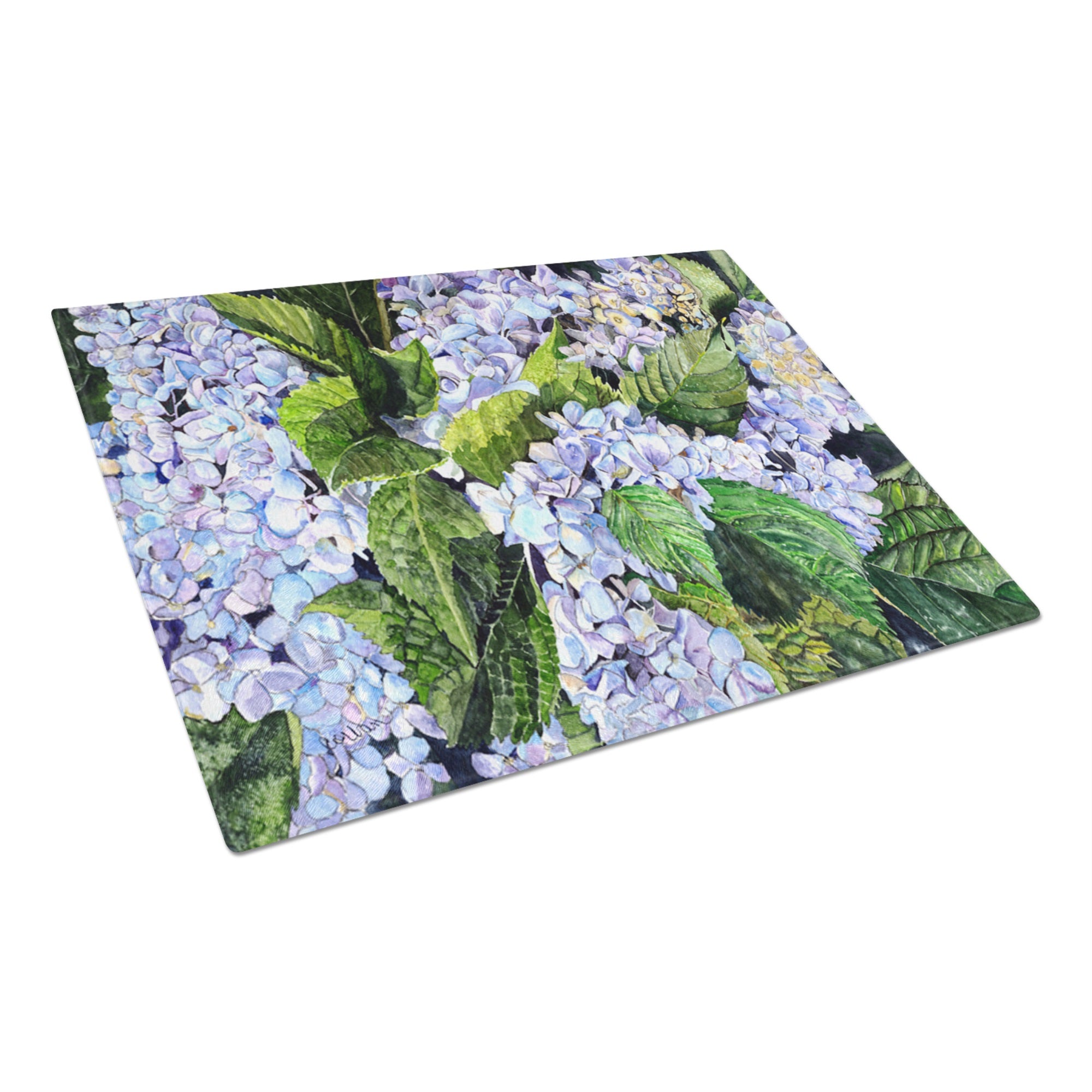 Hydrangea Glass Cutting Board Large