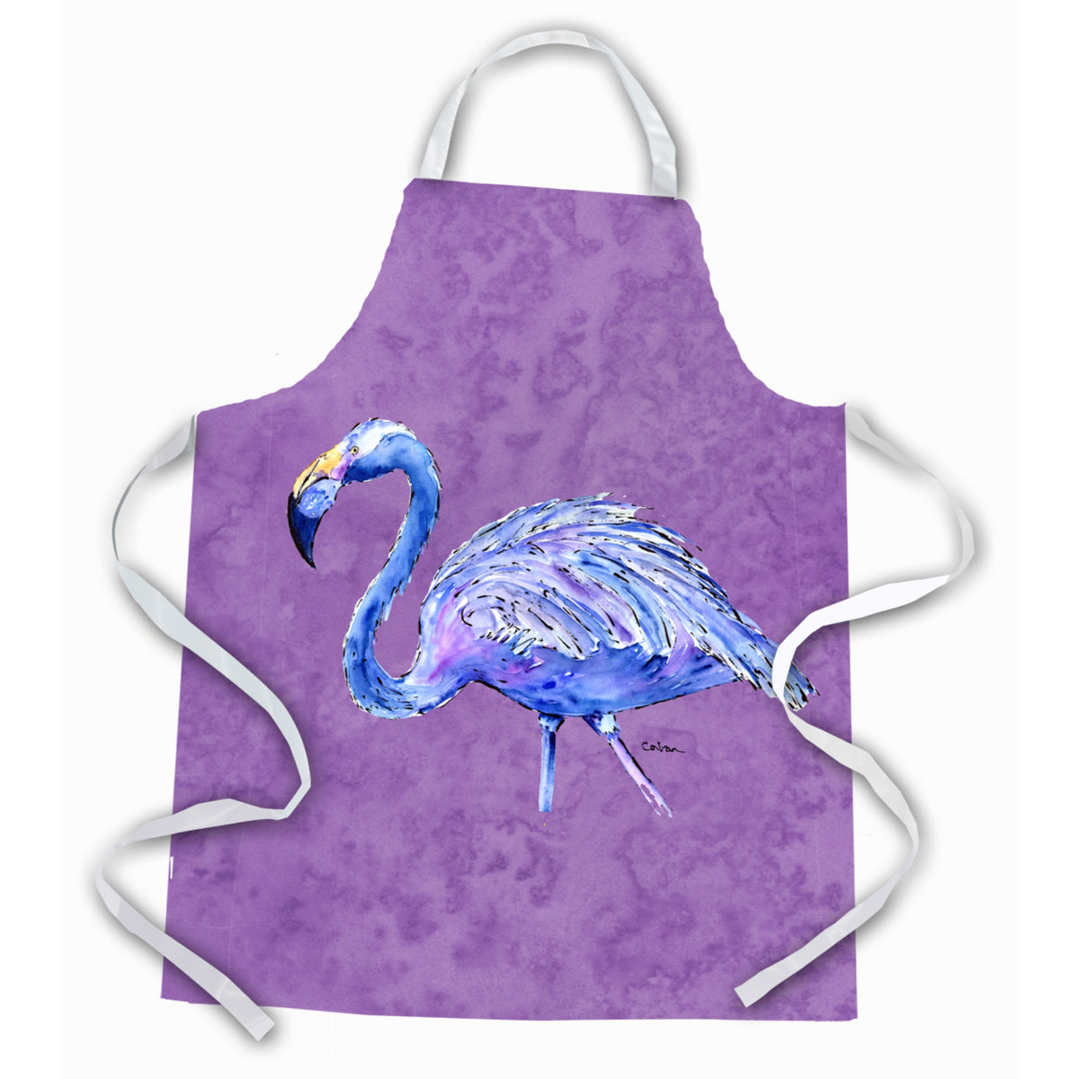 Flamingo On Purple Apron