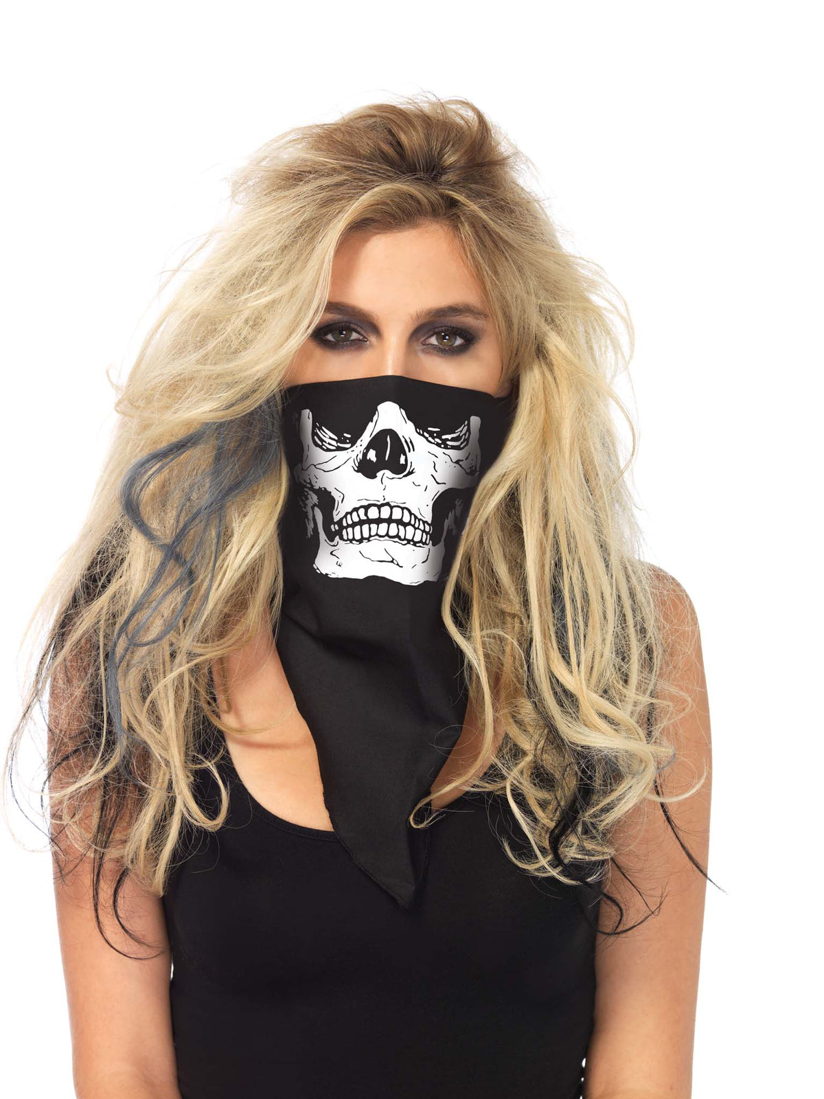 Skull Bandana  O/S Black/White