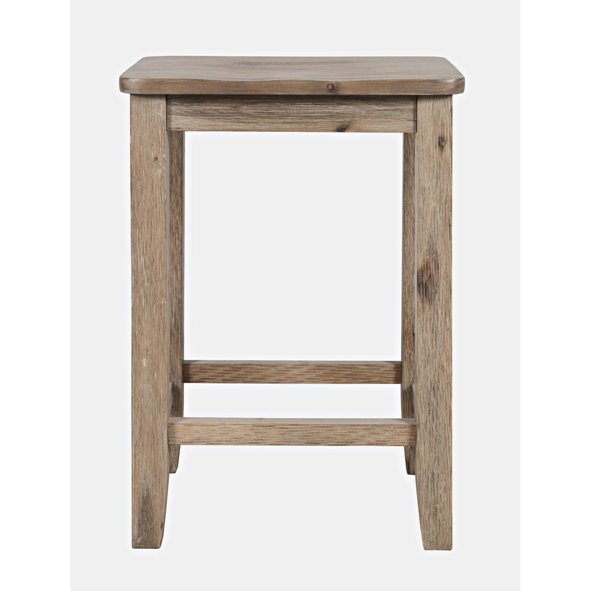 Eastern Tides Coastal Wire-Brushed Wood Backless Counter Barstool (Set Of 2)