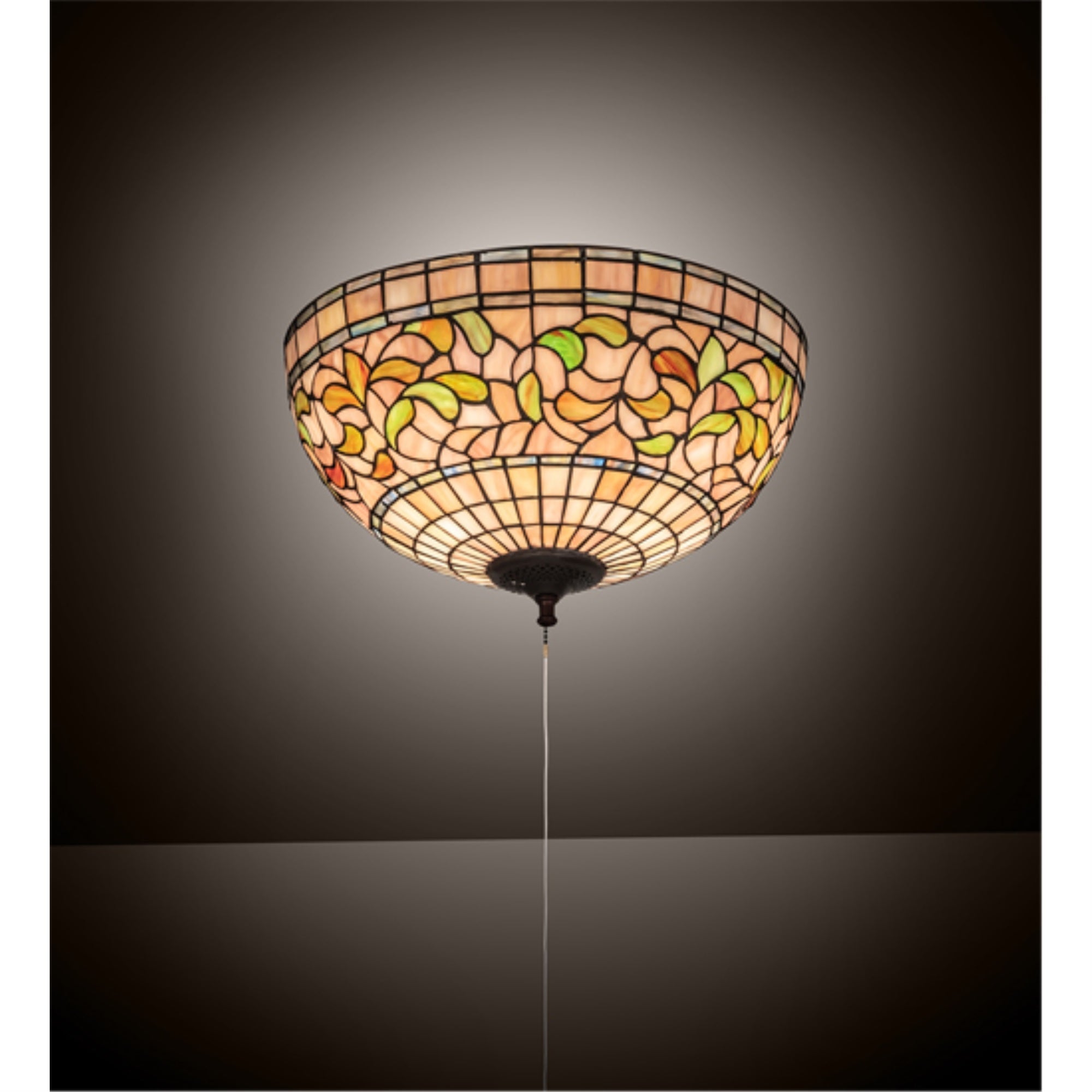 16' Wide Tiffany Turning Leaf Flushmount