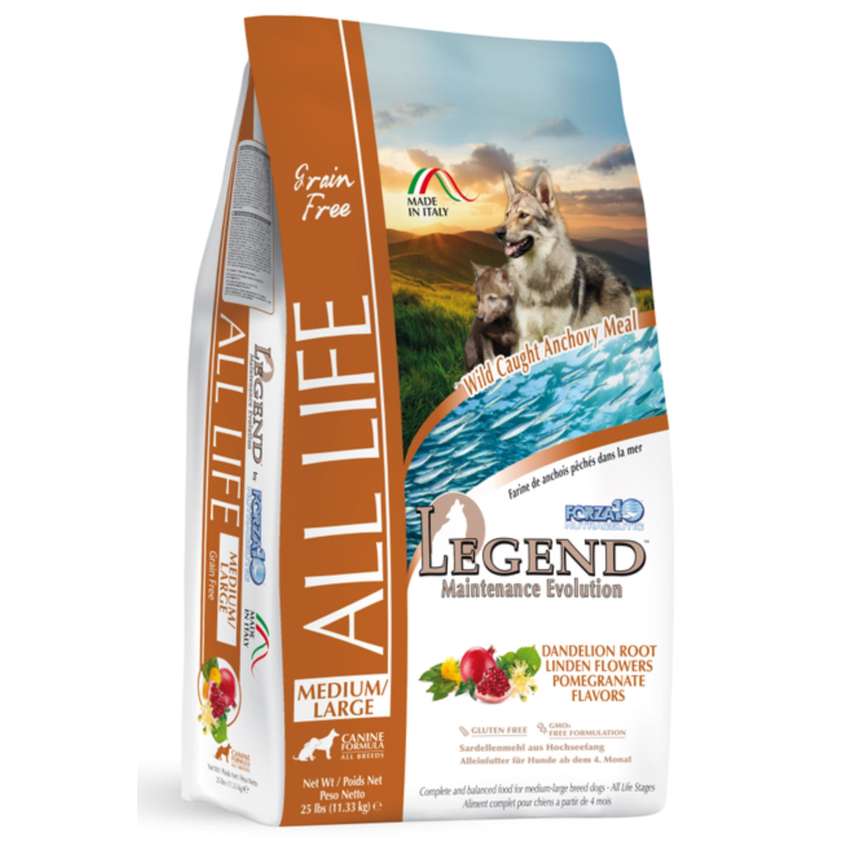 Forza10 Legend All Life Medium/Large Breed Grain-Free Dry Dog Food