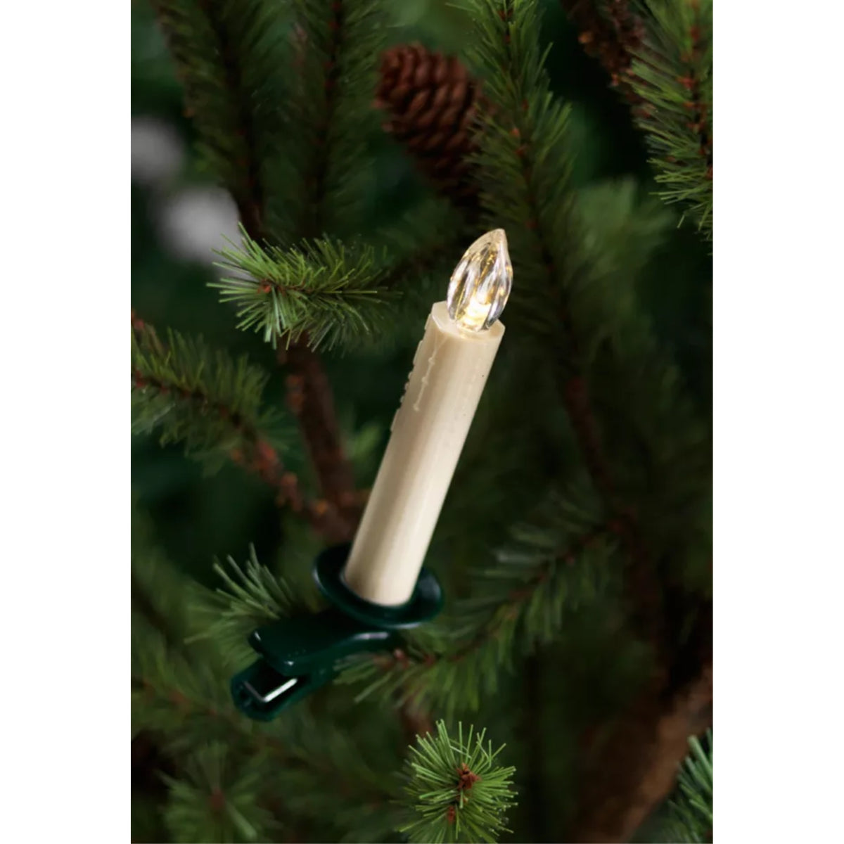 Tree Taper Candle (Set Of 12) With Remote 5.5'H Plastic